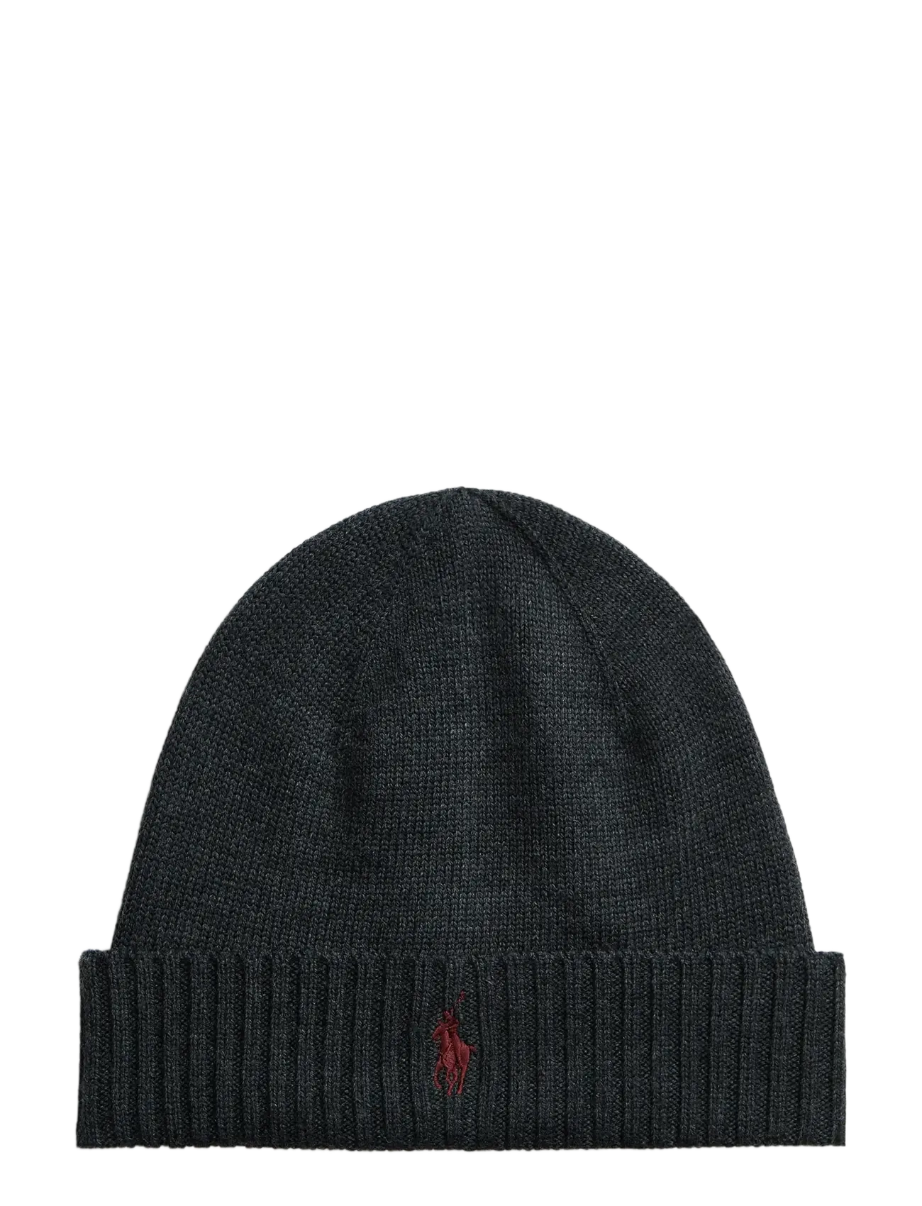 Polo Ralph Lauren Signature Pony Wool Beanie - Mützen - DARK GRANITE HTHR / grey