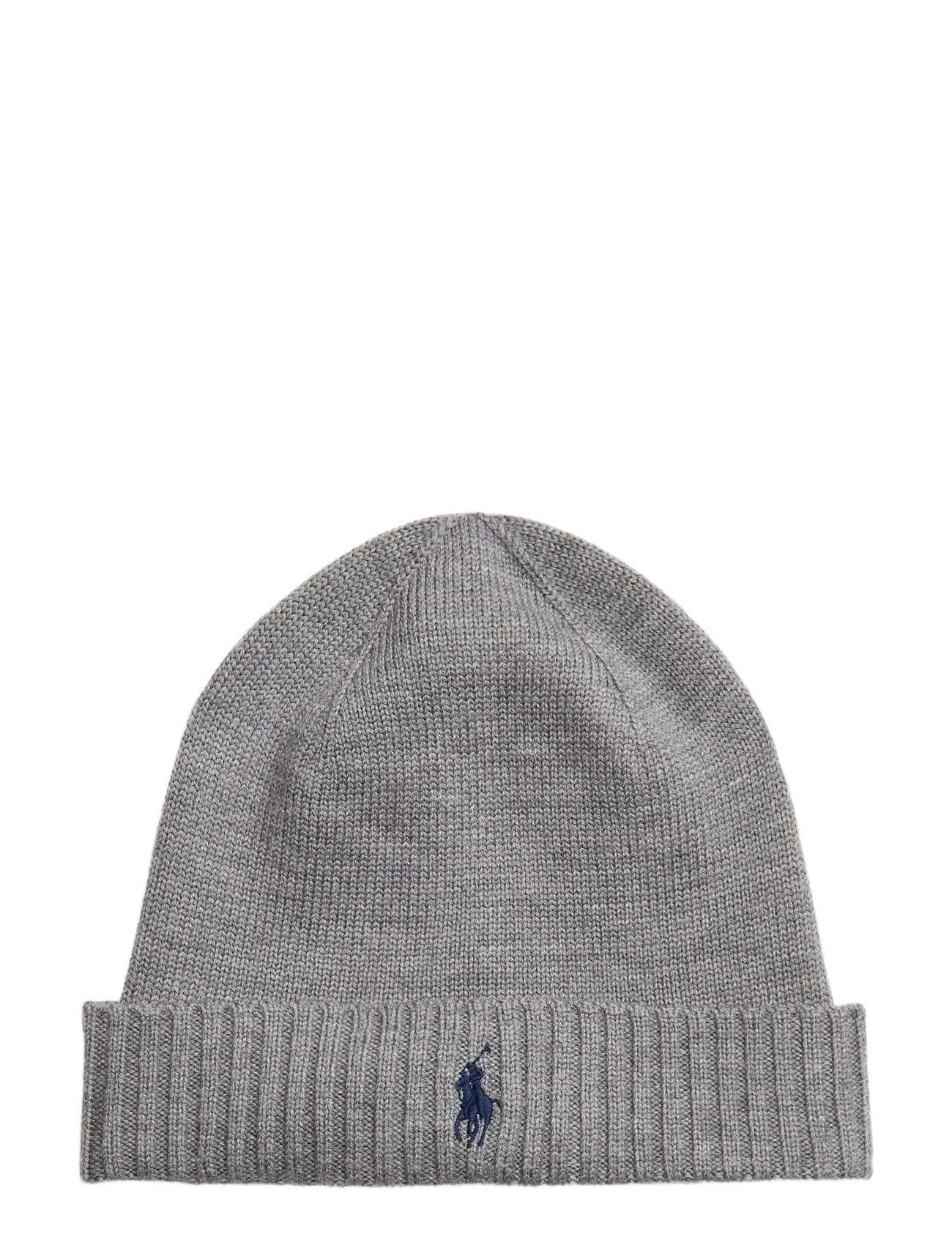 Polo Ralph Lauren Signature Pony Wool Beanie - Accessories - FAWN GREY HEATHER / grey