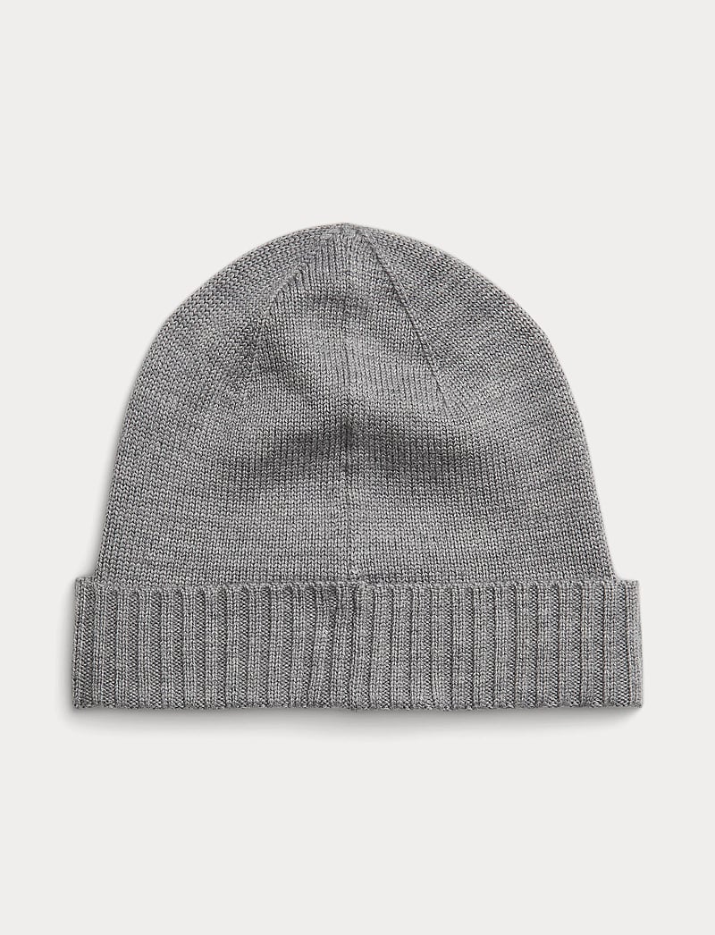 Polo Ralph Lauren - Signature Pony Wool Beanie - osta olukorra järgi - fawn grey heather - 2