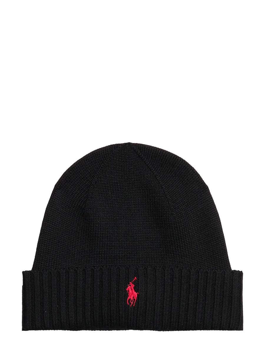 Polo Ralph Lauren - 2/30 MERINO WL RWS-HAT - osta olukorra järgi - polo black - 0