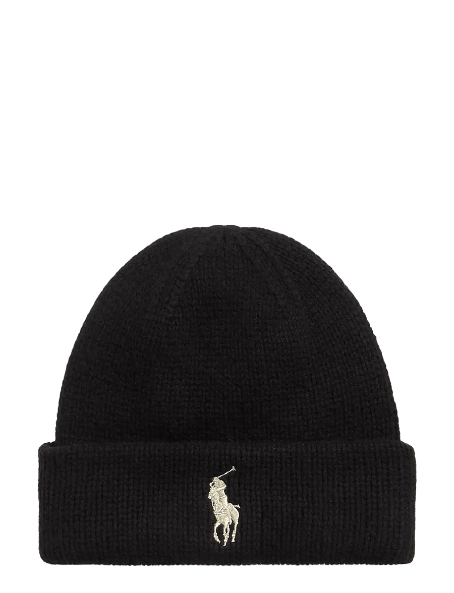 Polo Ralph Lauren - Signature Pony Wool Beanie - osta olukorra järgi - polo black/gold p - 0