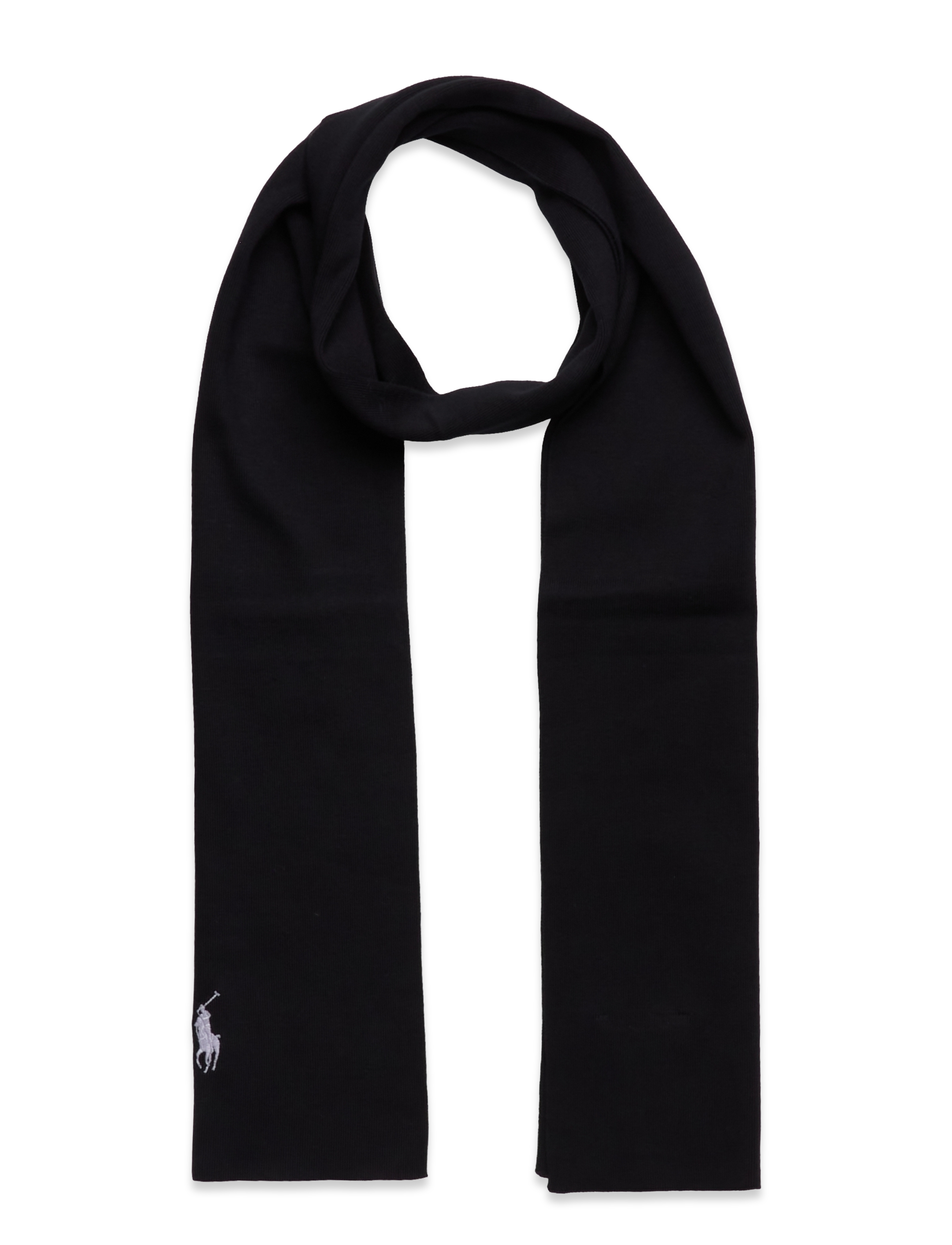 Polo Ralph Lauren Combed Cotton Scarf - Tørklæder - POLO BLACK/CREAM / black