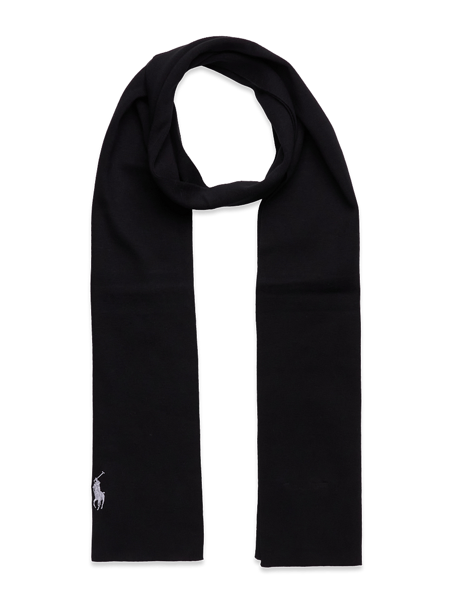 Polo Ralph Lauren - Combed Cotton Scarf - talvesallid - polo black/cream - 0