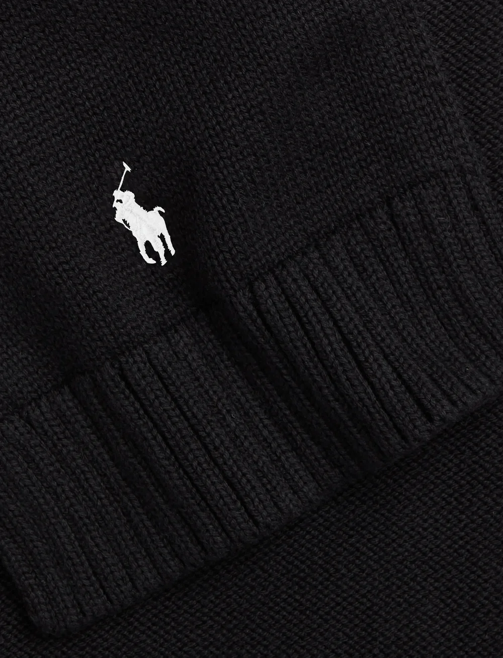 Polo Ralph Lauren - Combed Cotton Scarf - halstørklæder - polo black/cream - 3