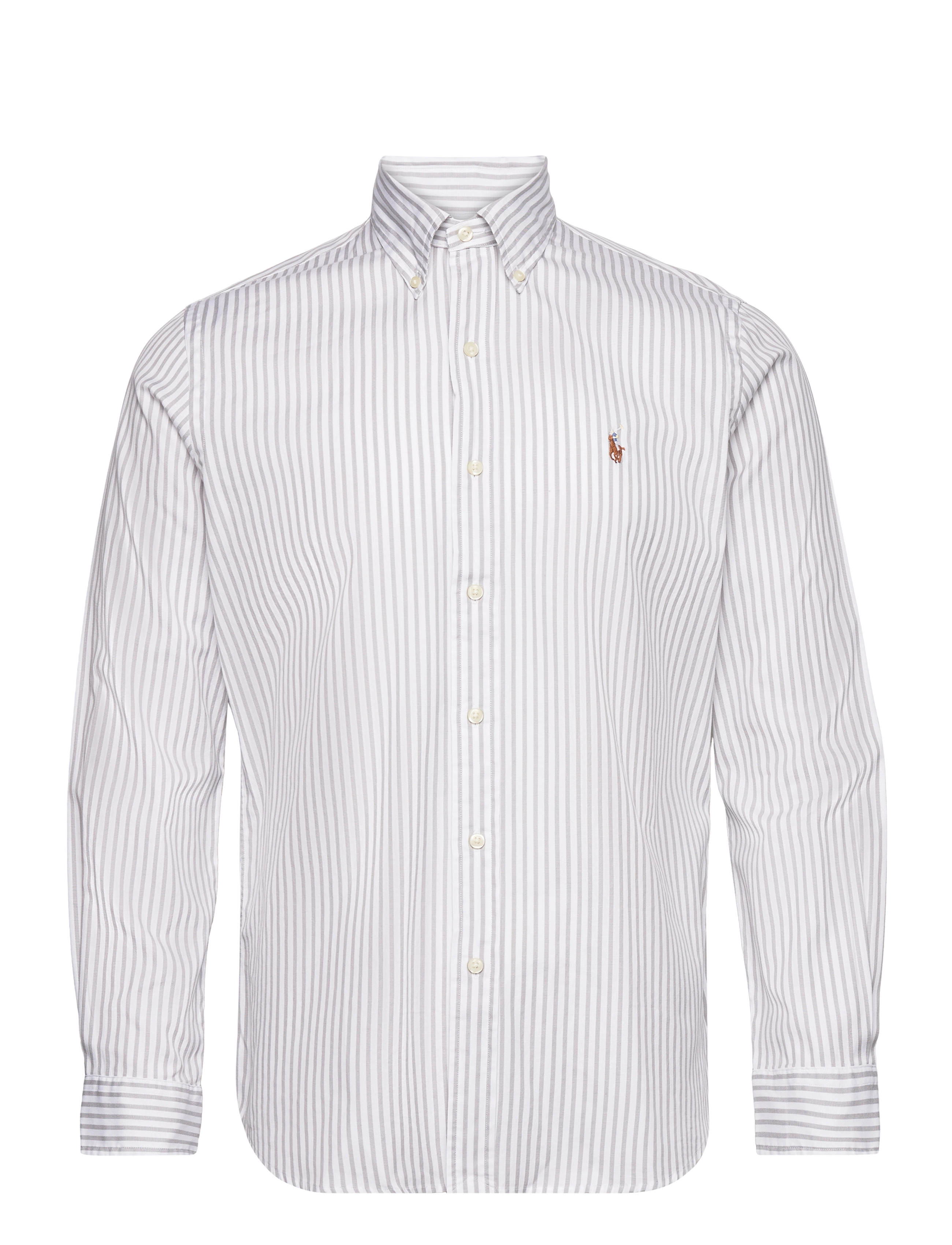 Polo Ralph Lauren - Custom Fit Striped Stretch Oxford Shirt - 5527d grey/white - 1