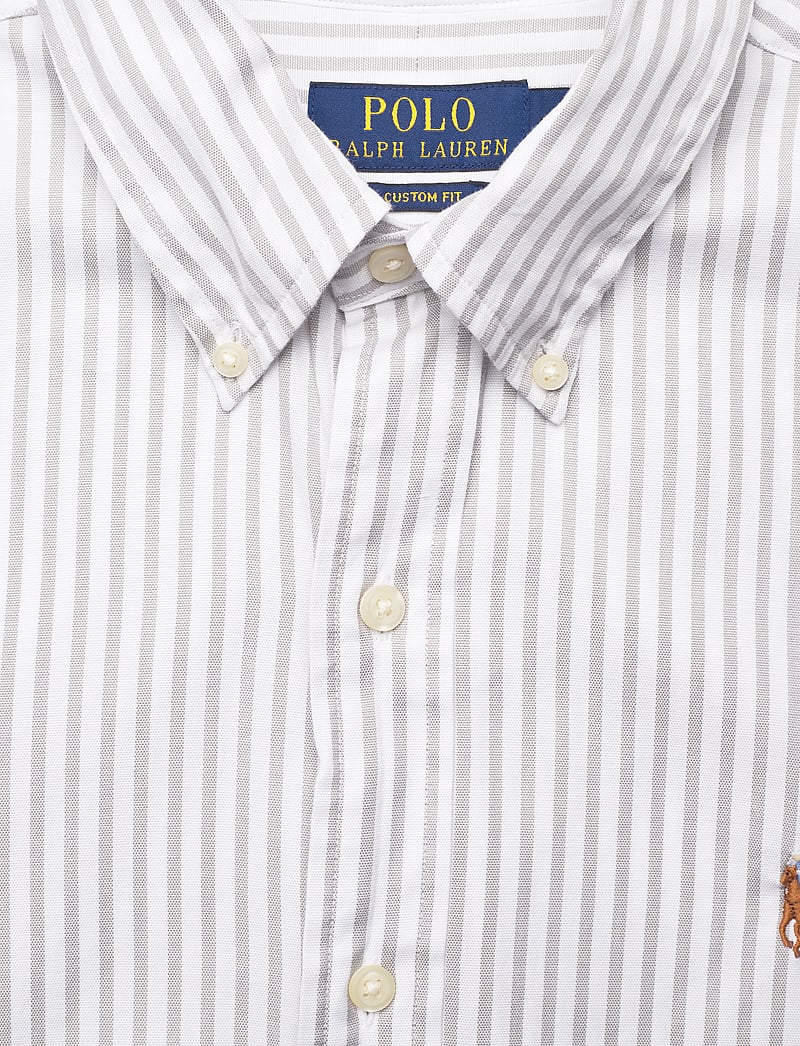 Polo Ralph Lauren - Custom Fit Striped Stretch Oxford Shirt - basic-hemden - 5527d grey/white - 3