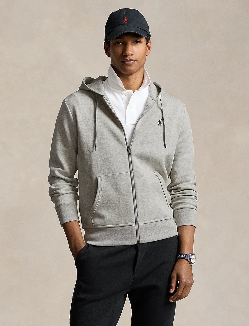 Polo Ralph Lauren - Double-Knit Full-Zip Hoodie - hættetrøjer - lt sport heather - 0