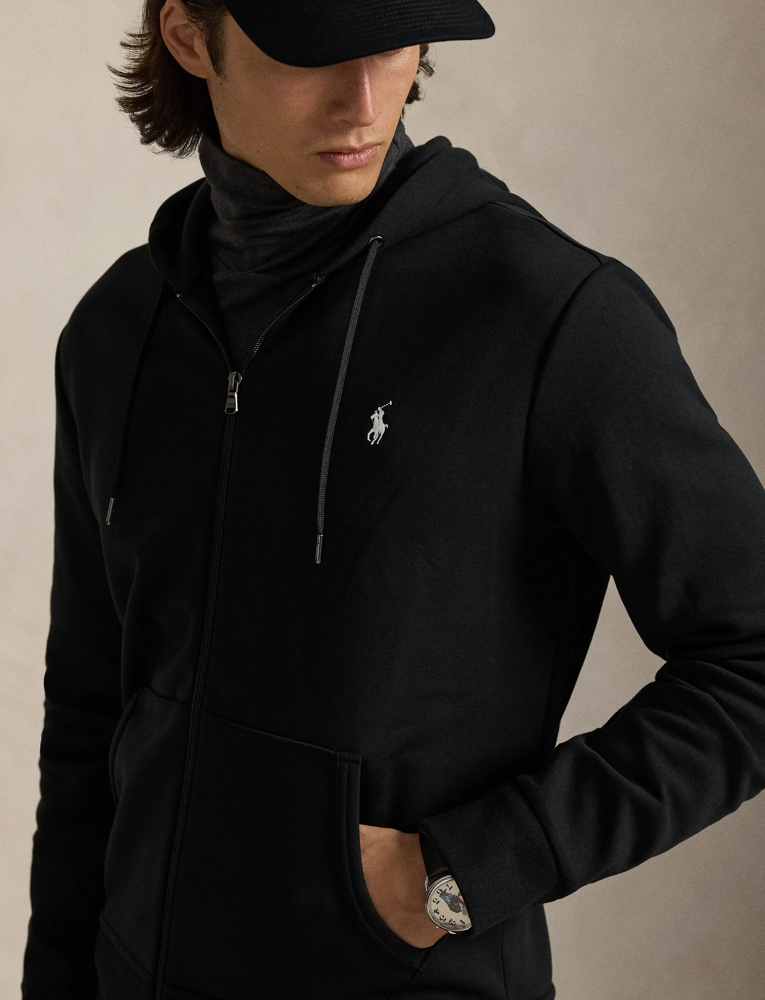 Polo Ralph Lauren - 30/1 DOUBLE KNT CVC-LSL-KNT - hettupeysur - polo black - 5
