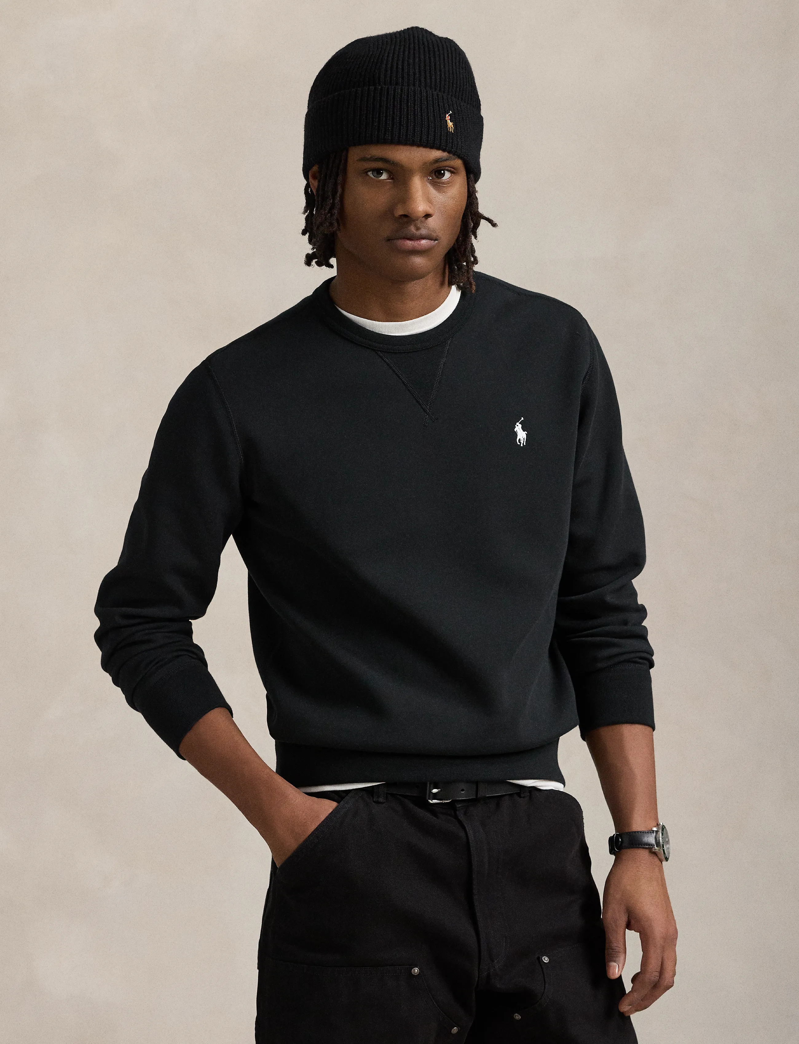 Polo Ralph Lauren Dubbelstickad sweatshirt - Kläder - POLO BLACK/CREAM / black