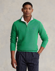 Polo Ralph Lauren - Mesh-Knit Cotton Quarter-Zip Sweater - green - 2