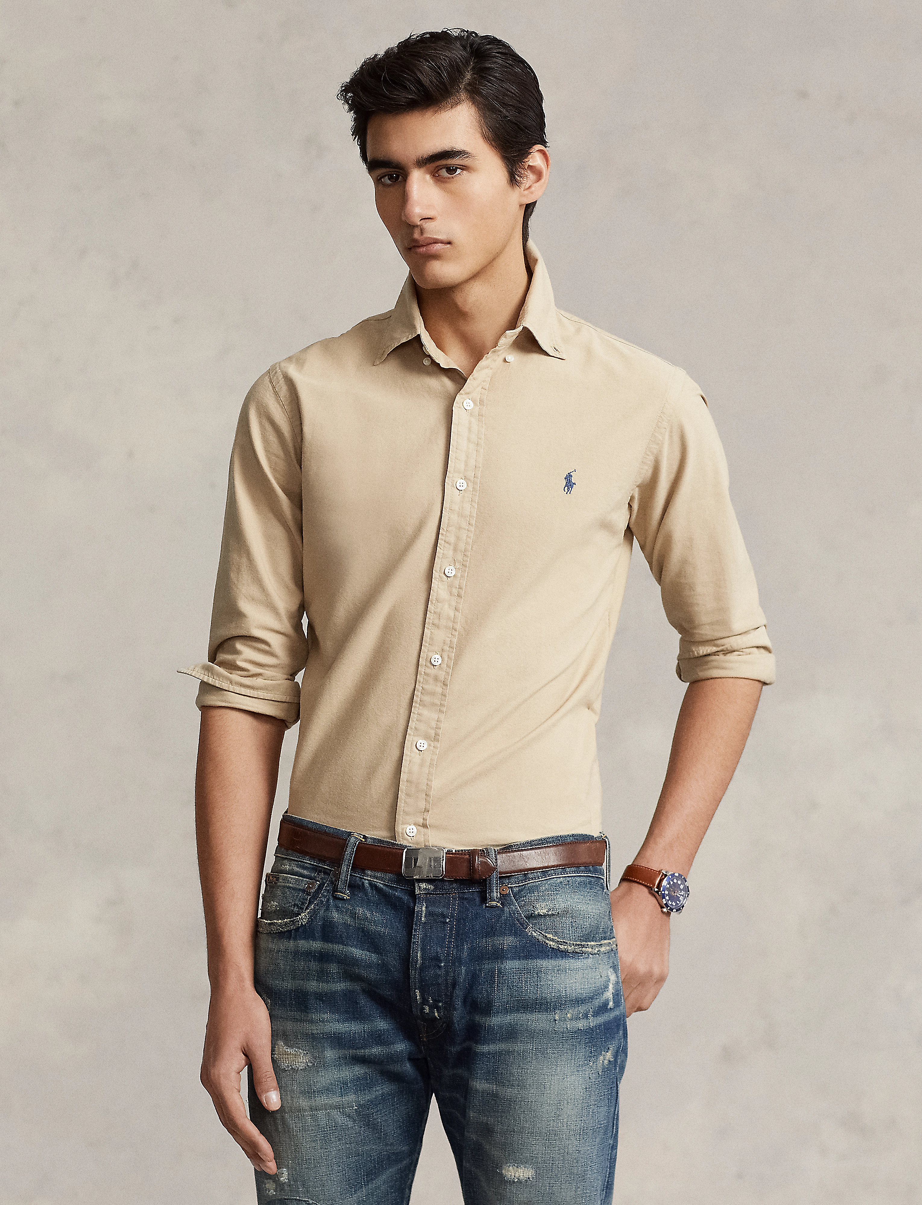 Polo Ralph Lauren - 40/1 GD OXFORD-CUBDPPCS - surrey tan - 2