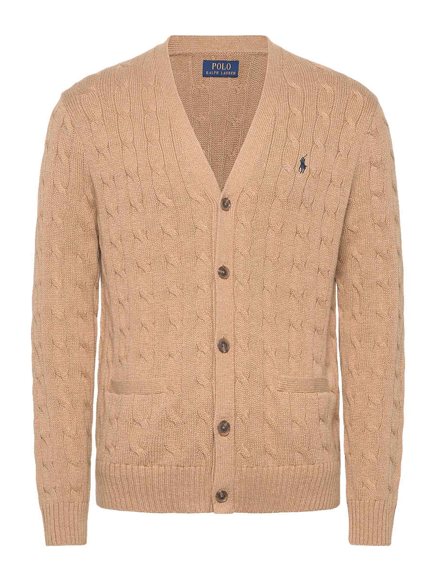 Polo Ralph Lauren - 5/1 ROVING COTTON-LSL-CRD - cardigans - camel melange - 0