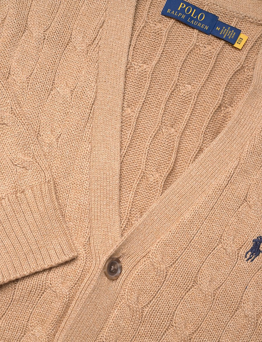 Polo Ralph Lauren - 5/1 ROVING COTTON-LSL-CRD - cardigans - camel melange - 2