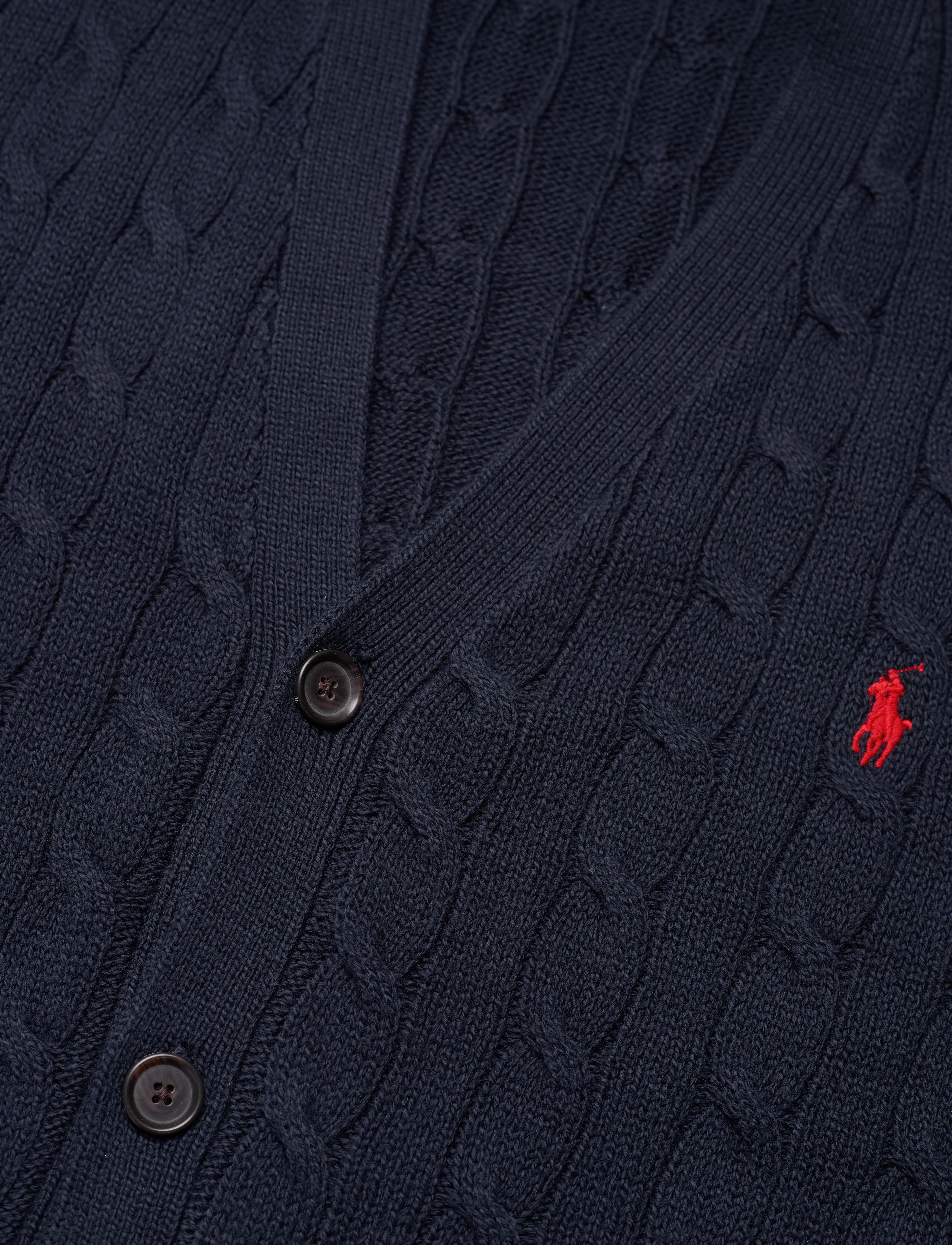 Polo Ralph Lauren - Cable-Knit Cotton Cardigan - cardigans - hunter navy - 2