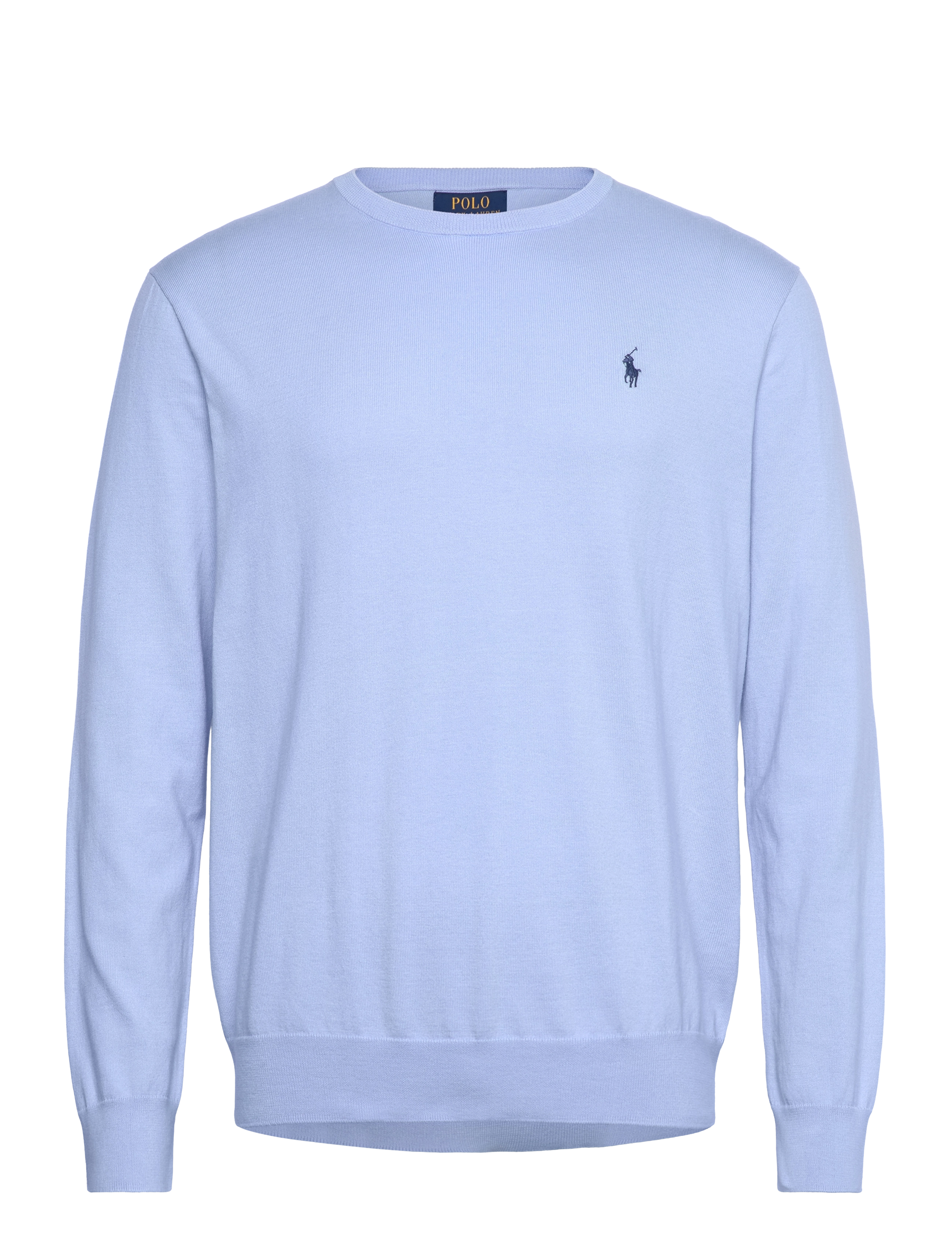Polo Ralph Lauren - Slim Fit Textured Cotton Sweater - Ümara kaelusega - office blue - 1