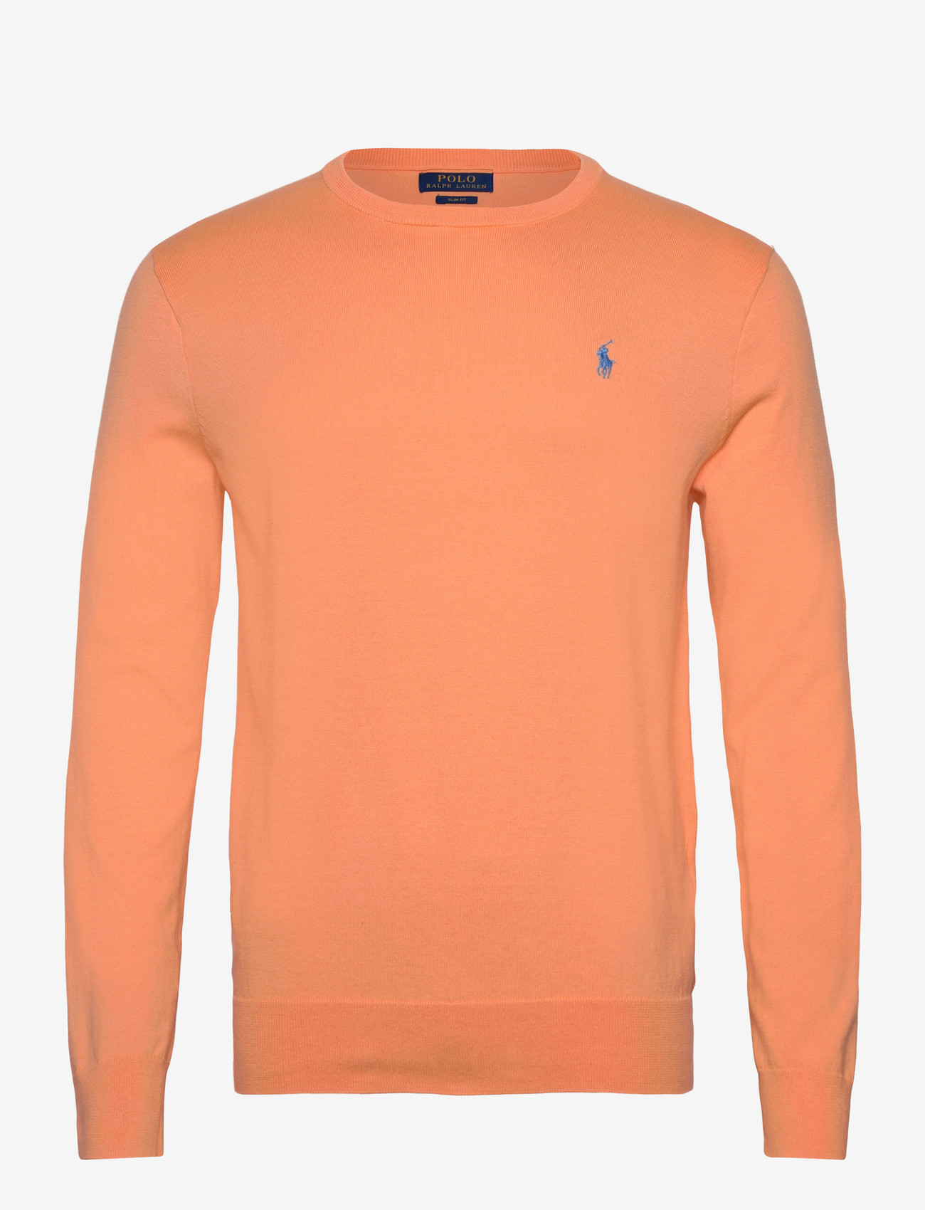 Polo Ralph Lauren - Slim Fit Textured Cotton Sweater - rund hals - poppy - 0