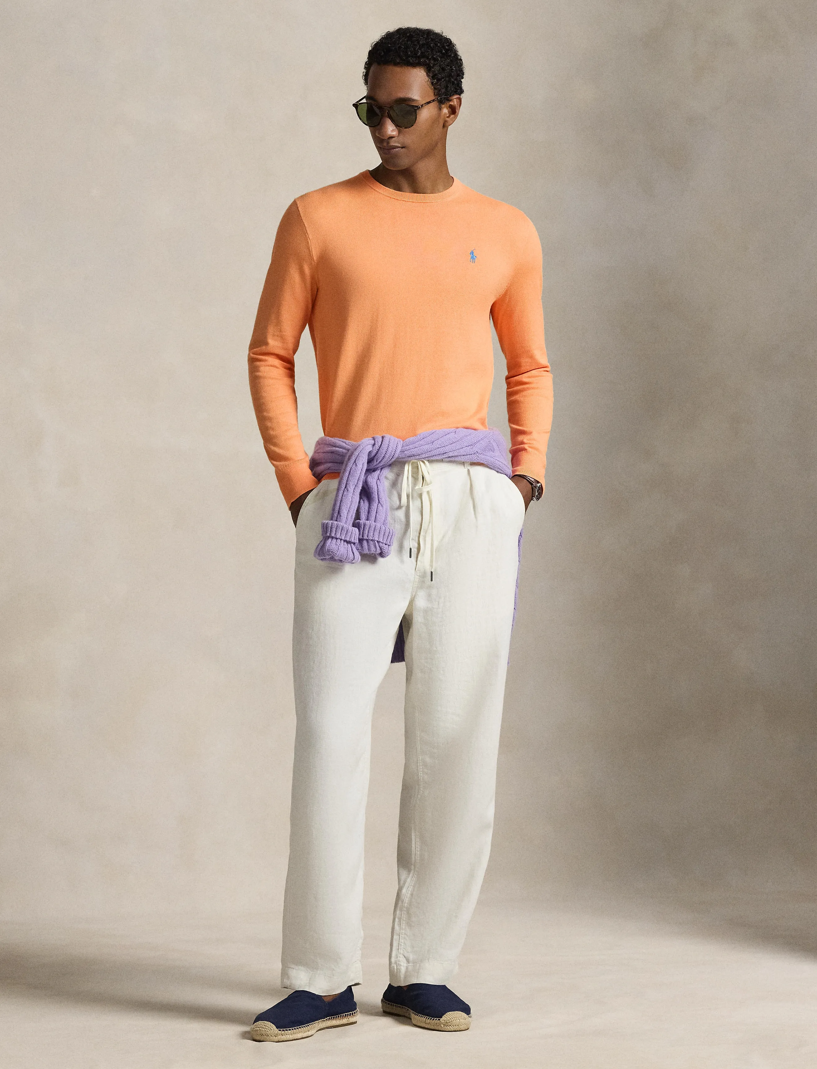 Slim Fit Textured Cotton Sweater
