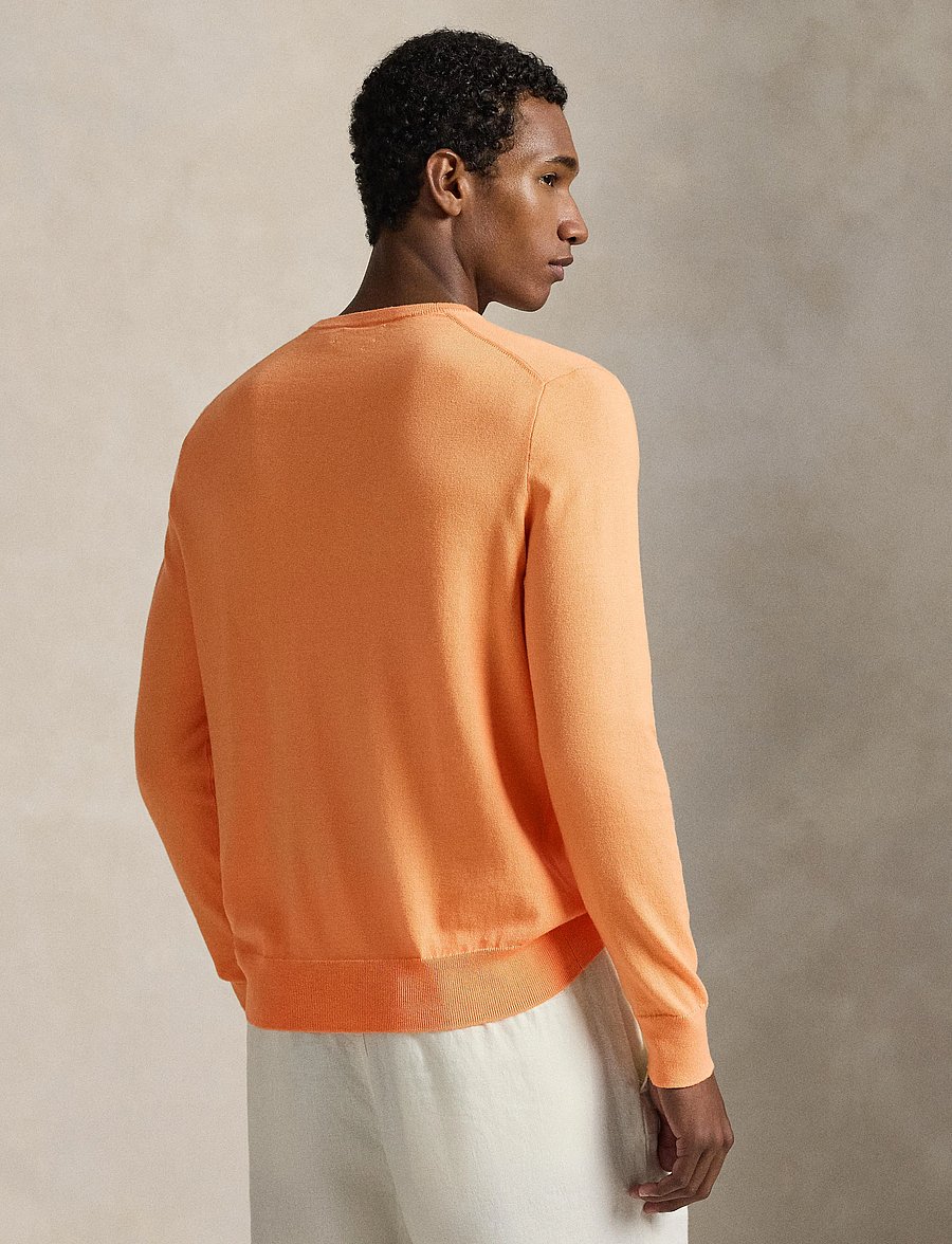 Polo Ralph Lauren - Slim Fit Textured Cotton Sweater - round necks - poppy - 3
