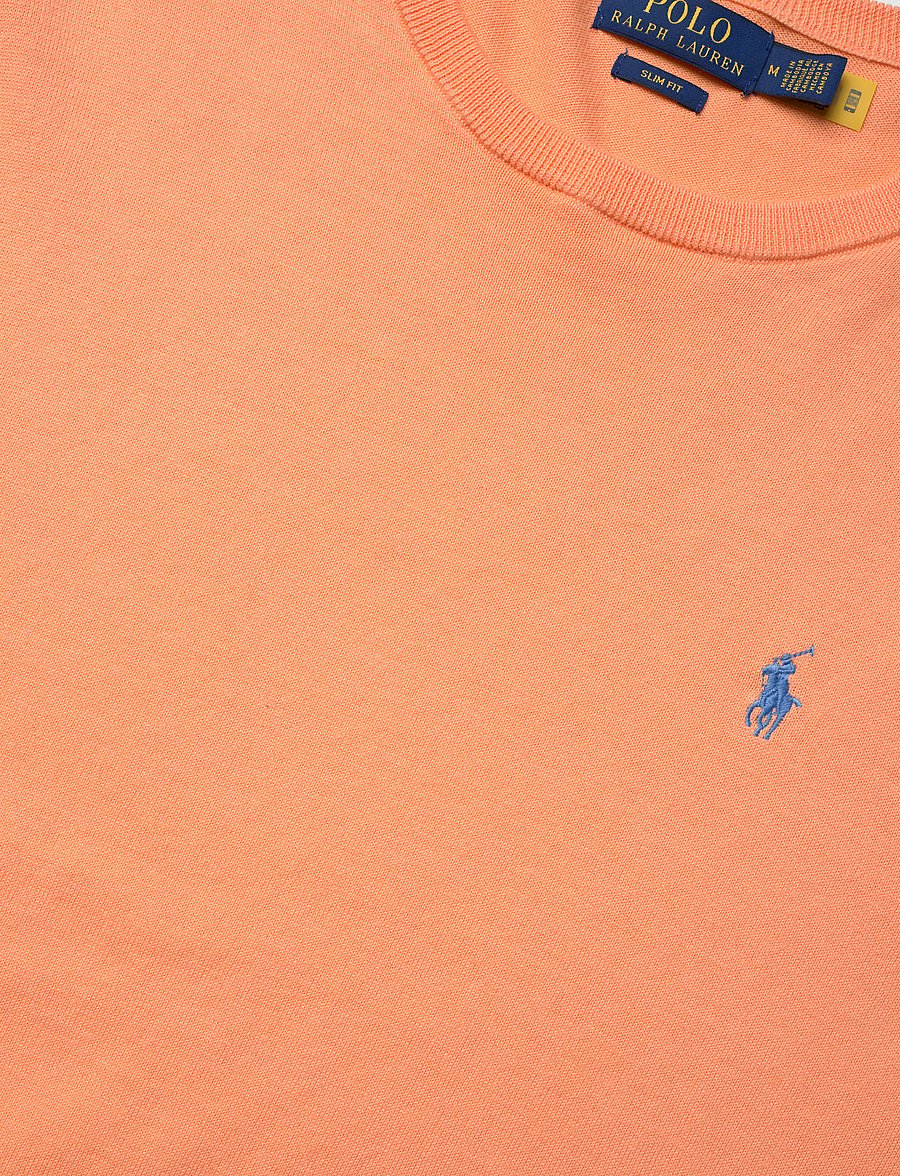 Polo Ralph Lauren - Slim Fit Textured Cotton Sweater - round necks - poppy - 4