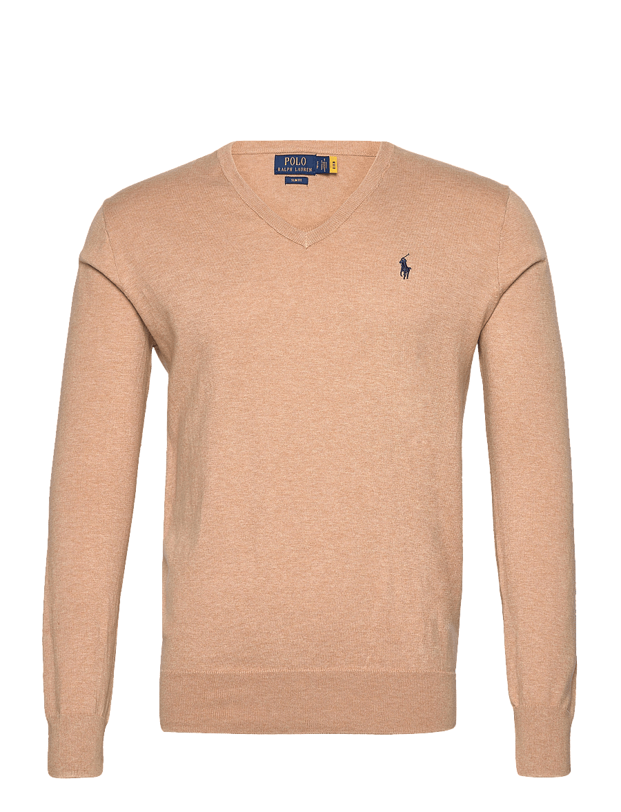 Polo Ralph Lauren - Slim Fit Textured Cotton Sweater - camel melange - 0