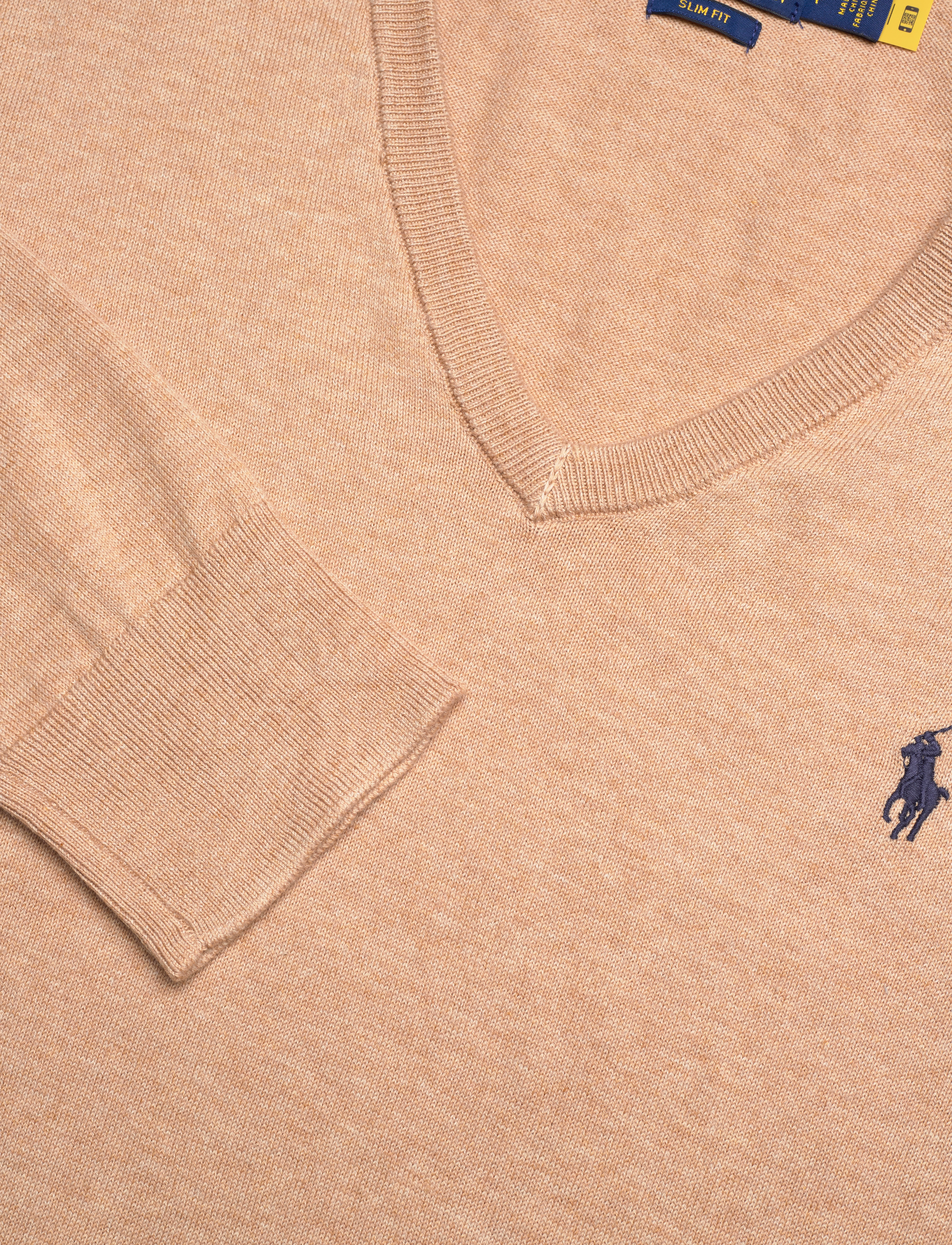Polo Ralph Lauren - Slim Fit Textured Cotton Sweater - camel melange - 3