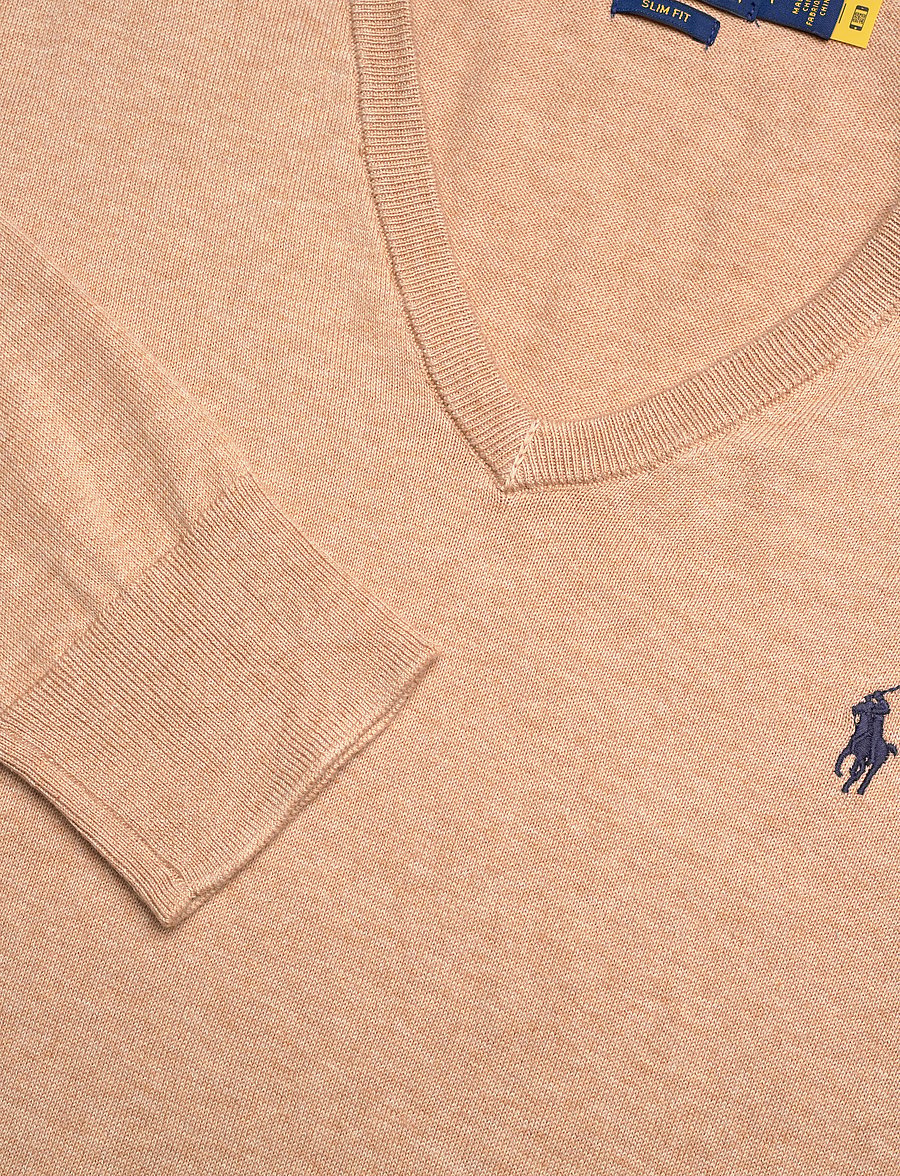 Polo Ralph Lauren - Slim Fit Textured Cotton Sweater - camel melange - 3