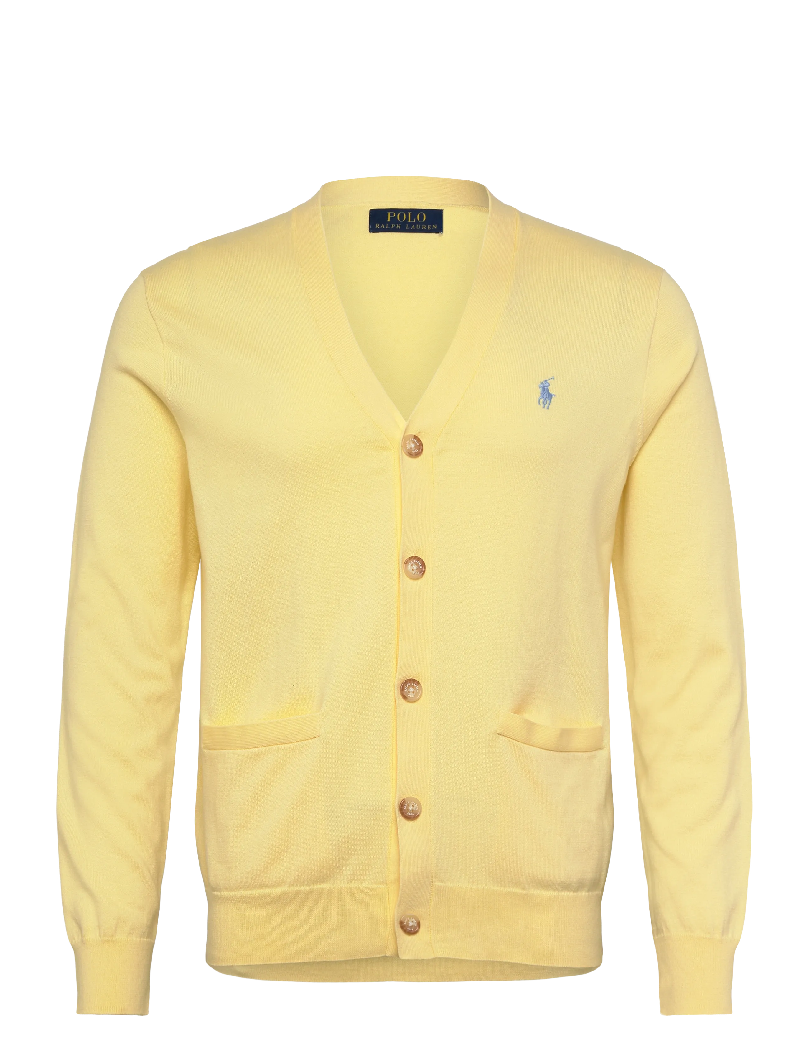 Polo Ralph Lauren Cotton V-Neck Cardigan - Nyheter - WICKET YELLOW / yellow
