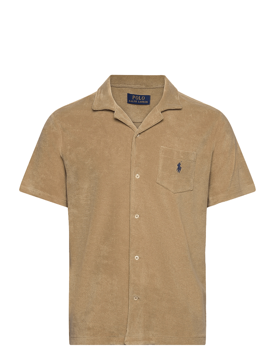 Polo Ralph Lauren - Terry Camp Shirt - lühikeste varrukatega särgid - coastal beige - 0