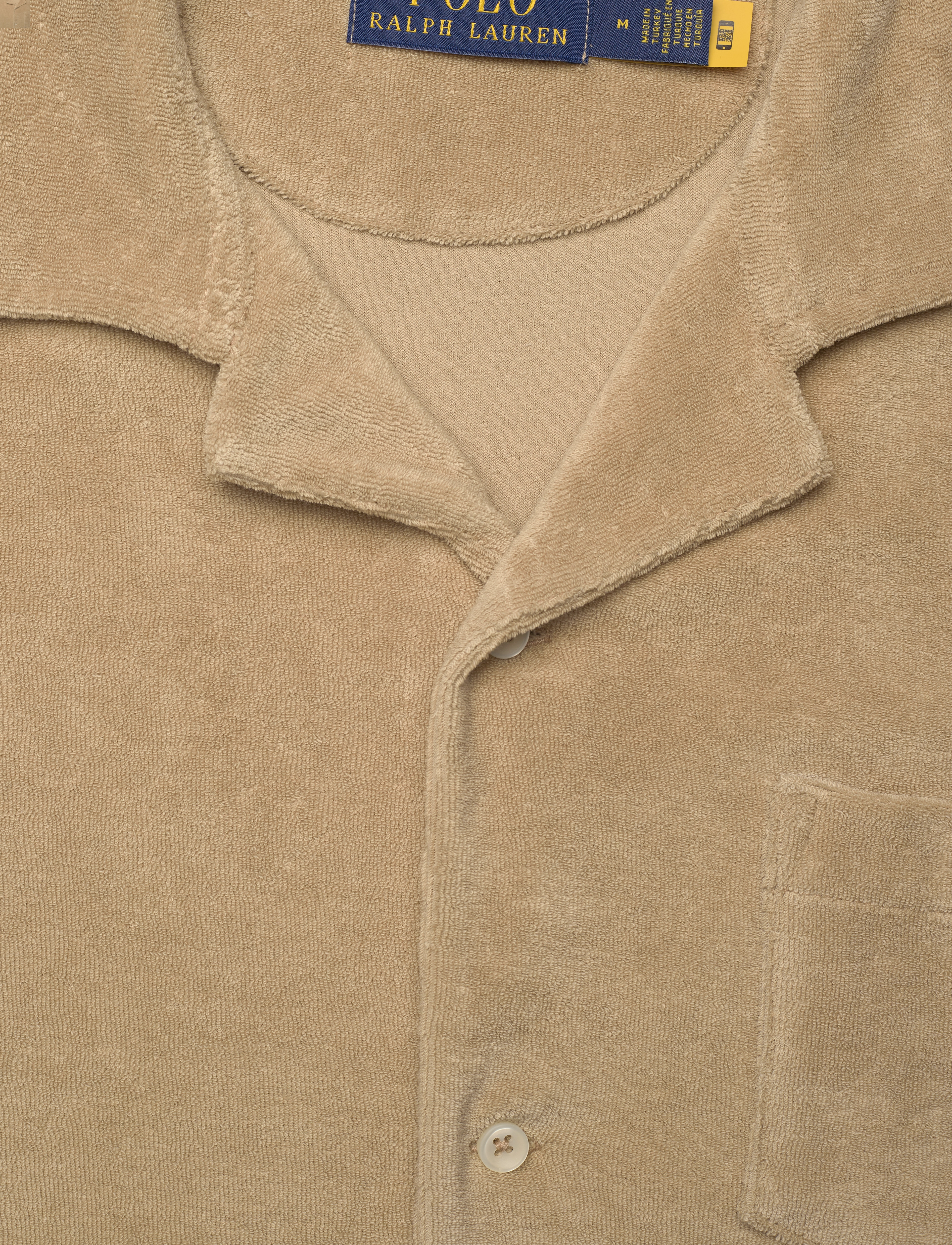 Polo Ralph Lauren - Terry Camp Shirt - lühikeste varrukatega särgid - coastal beige - 2