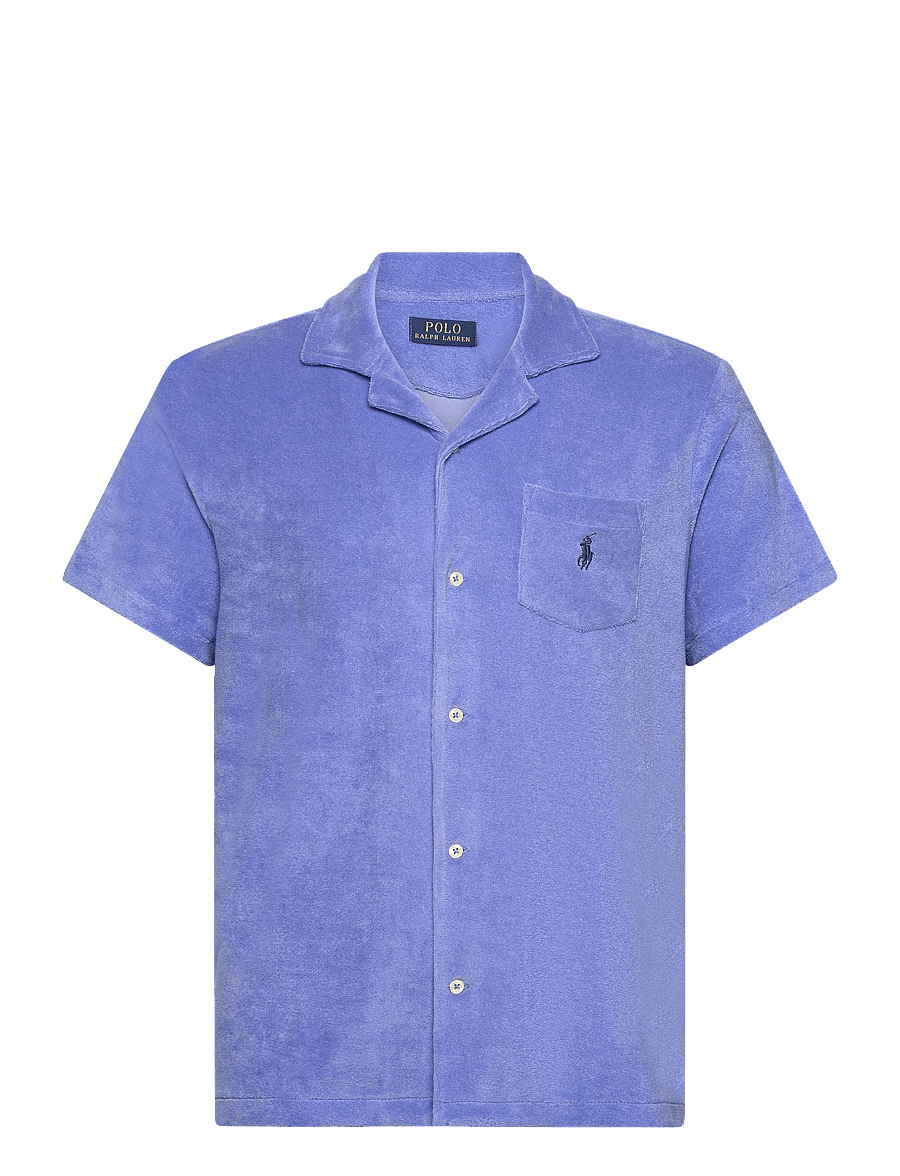 Polo Ralph Lauren - Terry Camp Shirt - stutterma skyrtur - harbor island blu - 0