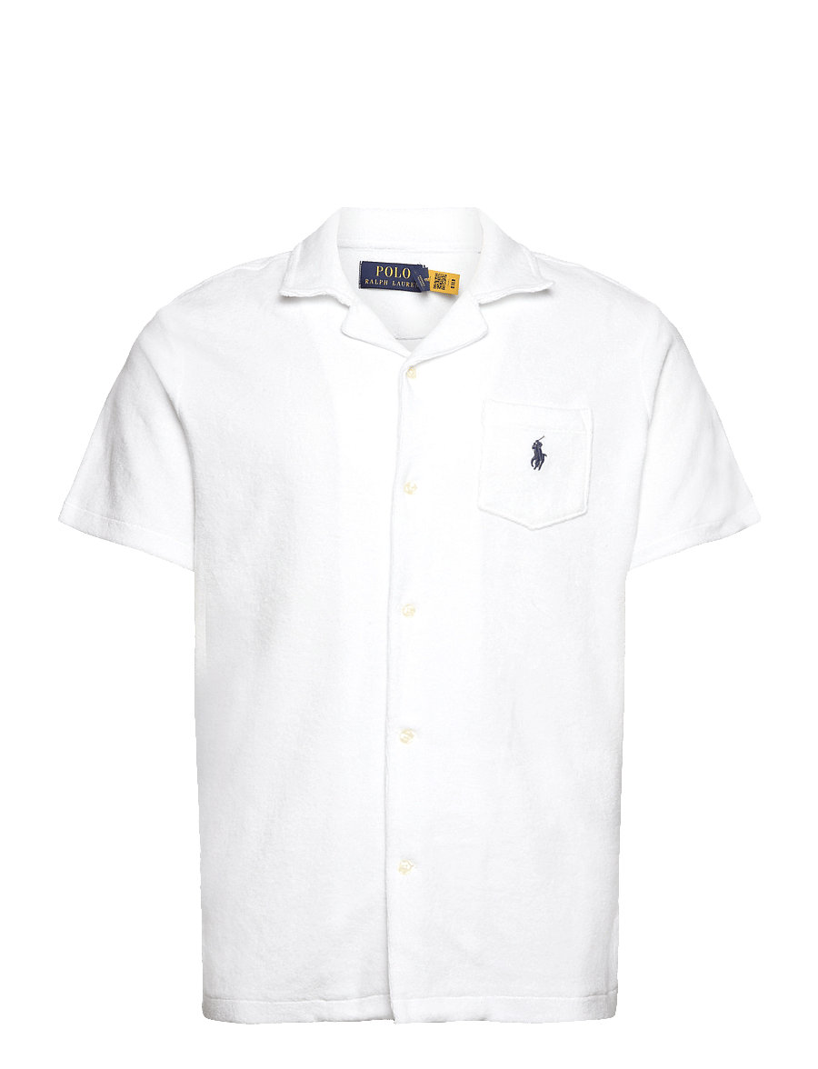 Polo Ralph Lauren - Terry Camp Shirt - kortærmede skjorter - white - 1