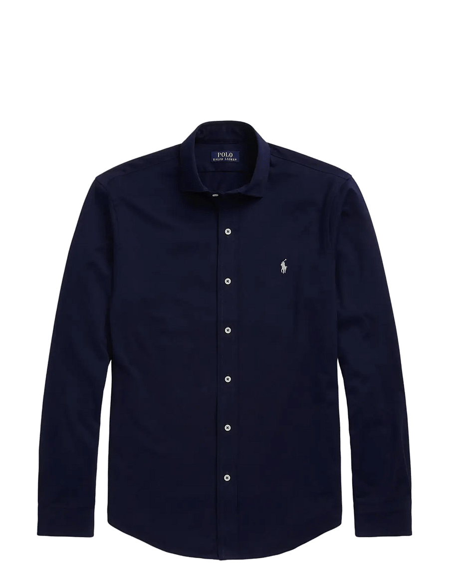 Polo Ralph Lauren - Jersey Spread-Collar Shirt - ikdienas krekli - cruise navy/c1730 - 2