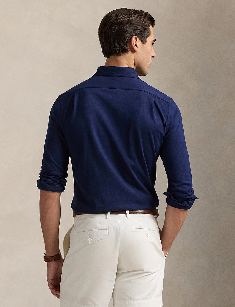 Polo Ralph Lauren - Jersey Spread-Collar Shirt - casual skjorter - cruise navy/c1730 - 3