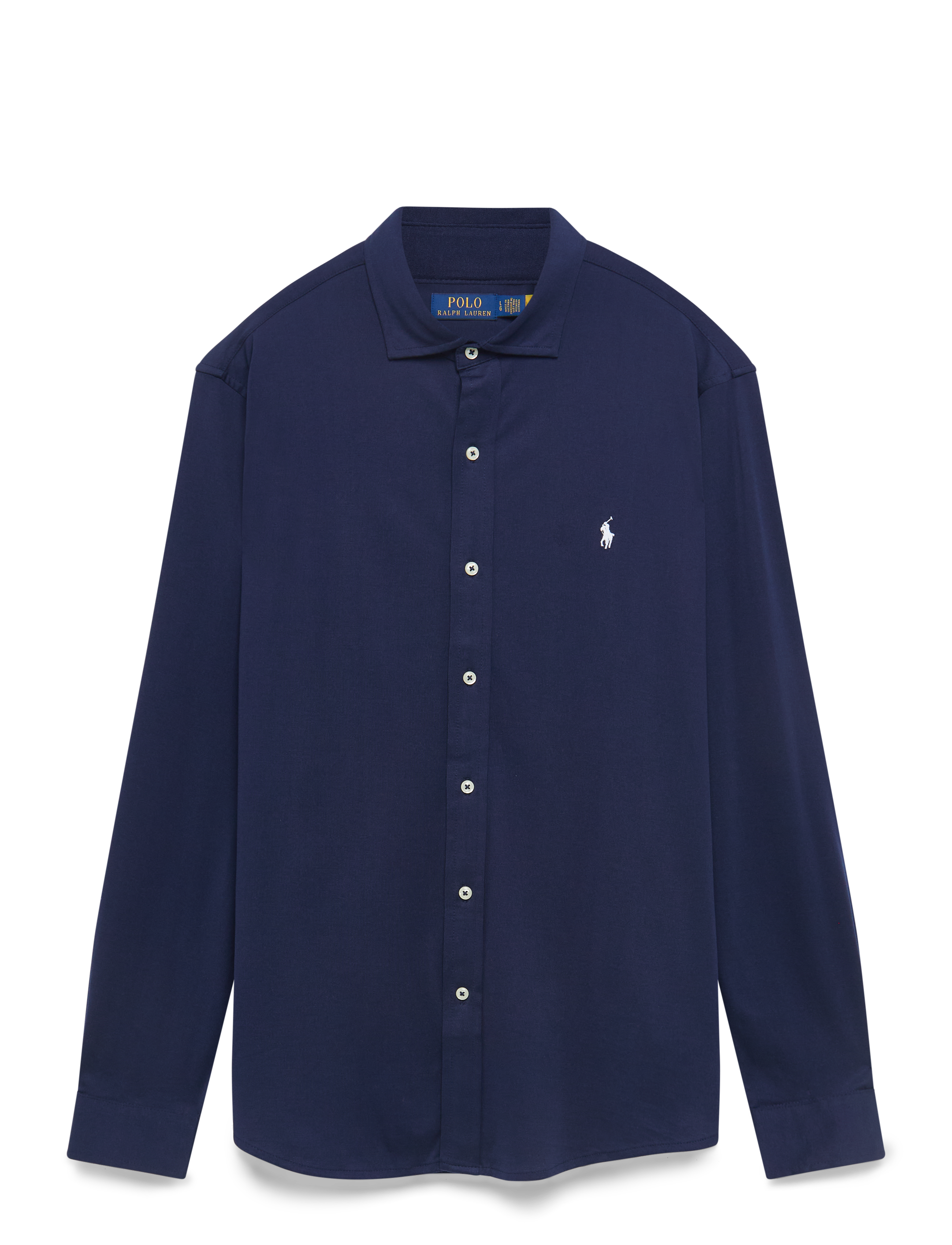 Jersey Spread-Collar Shirt - CRUISE NAVY/C1730