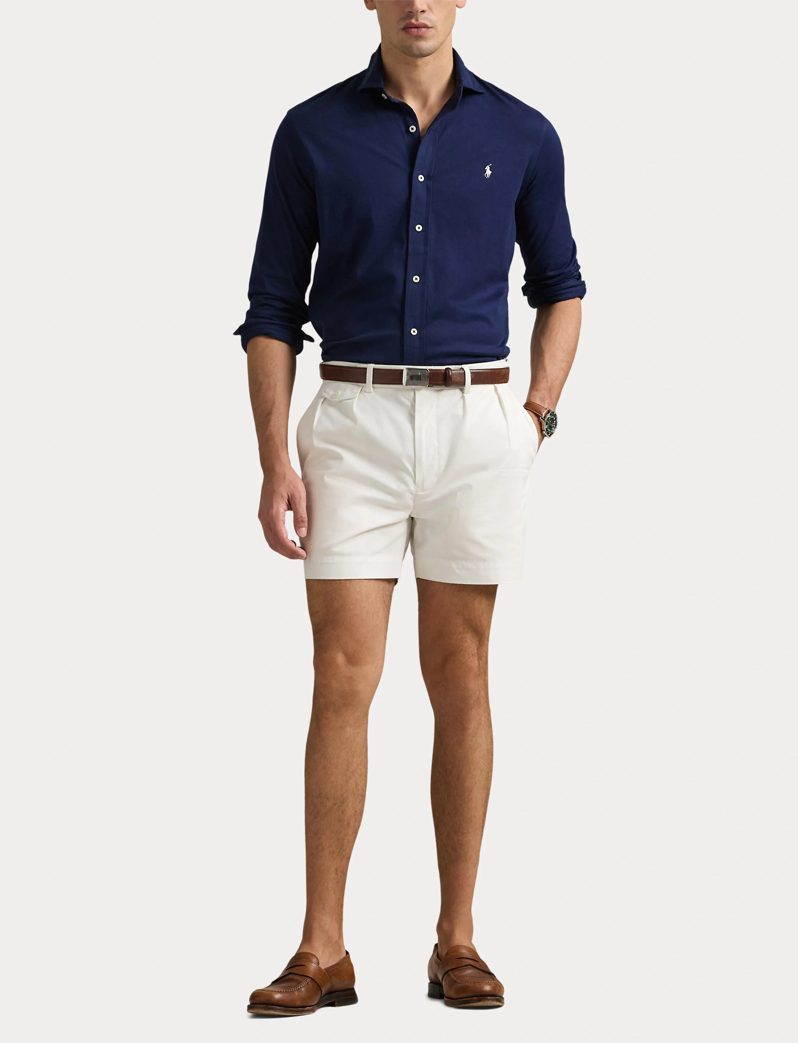 Polo Ralph Lauren - Jersey Spread-Collar Shirt - ikdienas krekli - cruise navy/c1730 - 5