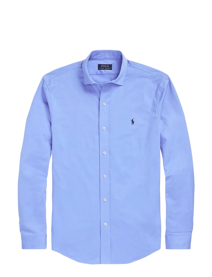 Polo Ralph Lauren - Jersey Spread-Collar Shirt - chemises décontractées - harbor island blu - 1
