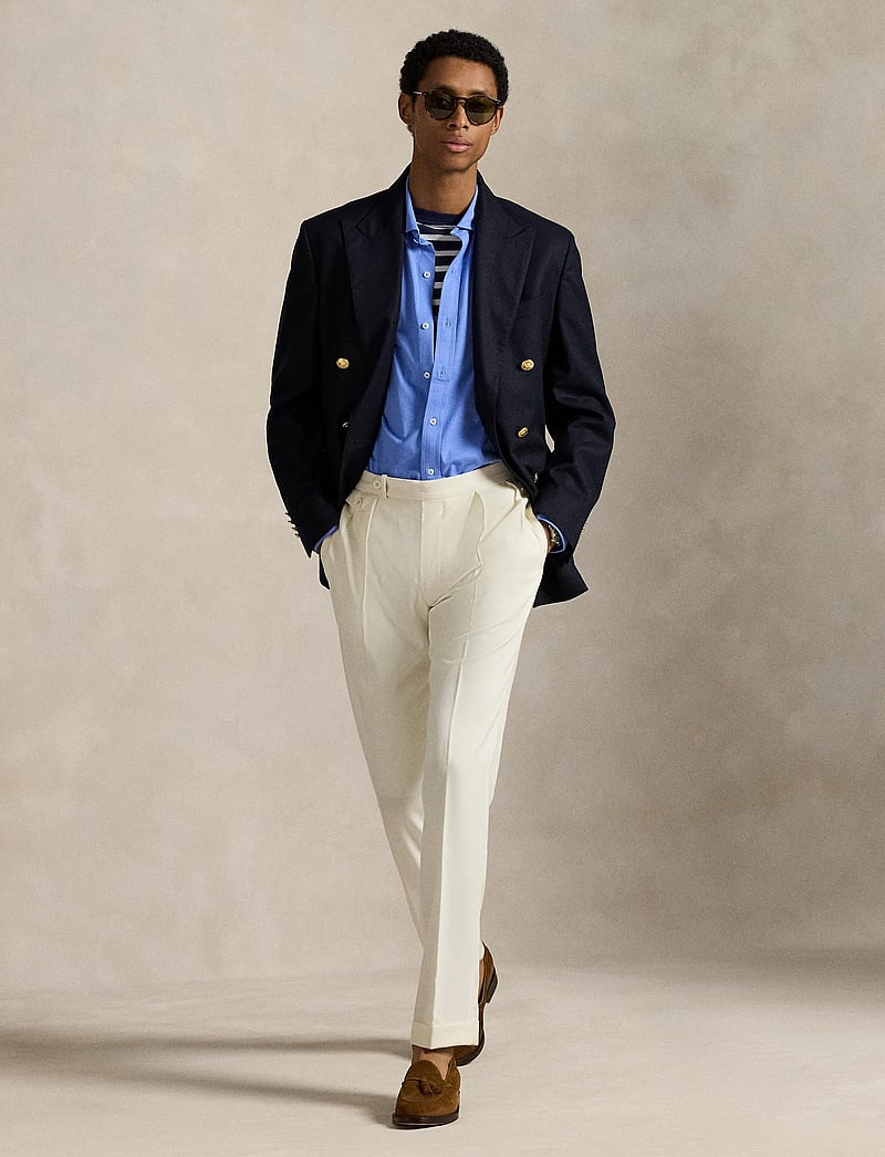 Polo Ralph Lauren - Jersey Spread-Collar Shirt - basic skjortor - harbor island blu - 0