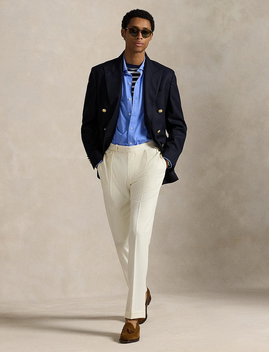 Polo Ralph Lauren - Jersey Spread-Collar Shirt - chemises décontractées - harbor island blu - 0