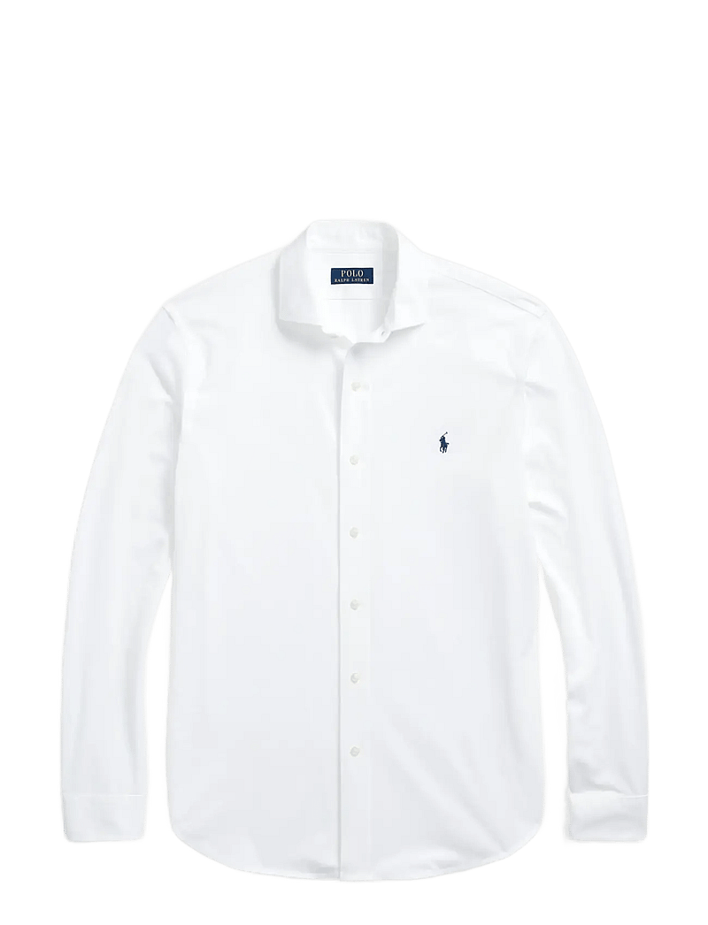 Polo Ralph Lauren - Jersey Spread-Collar Shirt - peruskauluspaidat - white/c7998 - 1