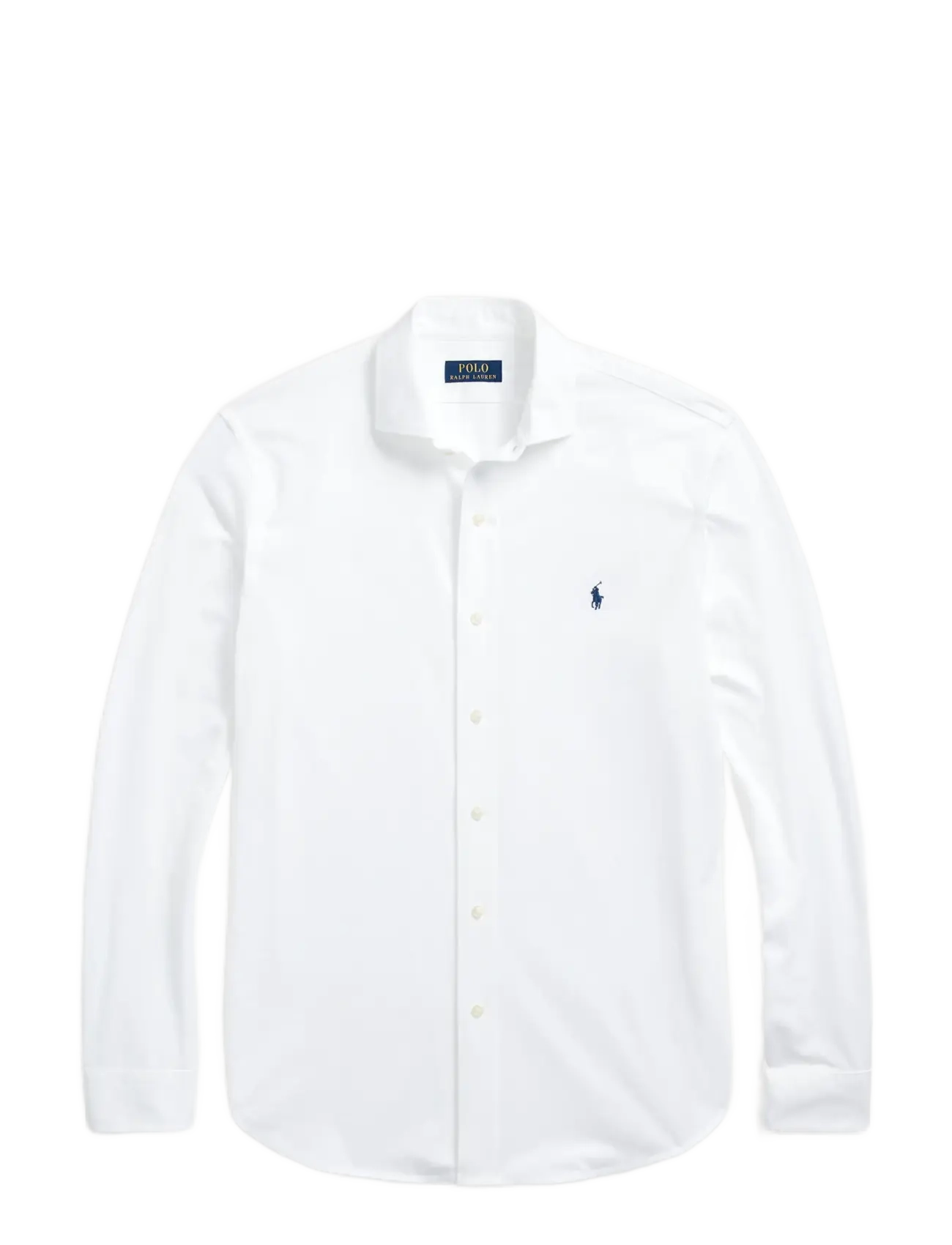 Polo Ralph Lauren Jersey Spread-Collar Shirt - Basic skjortor - WHITE/C7998 / white