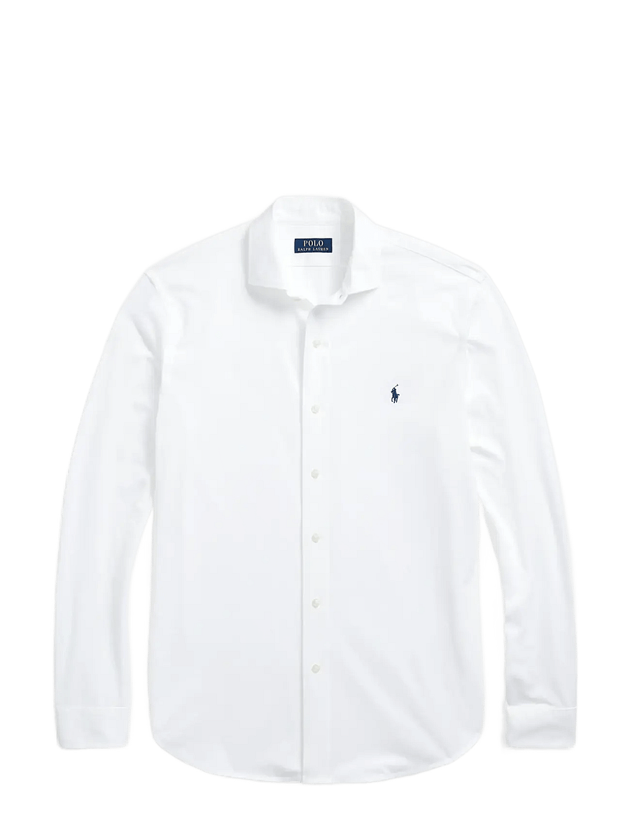 Polo Ralph Lauren - Jersey Spread-Collar Shirt - casual overhemden - white/c7998 - 1