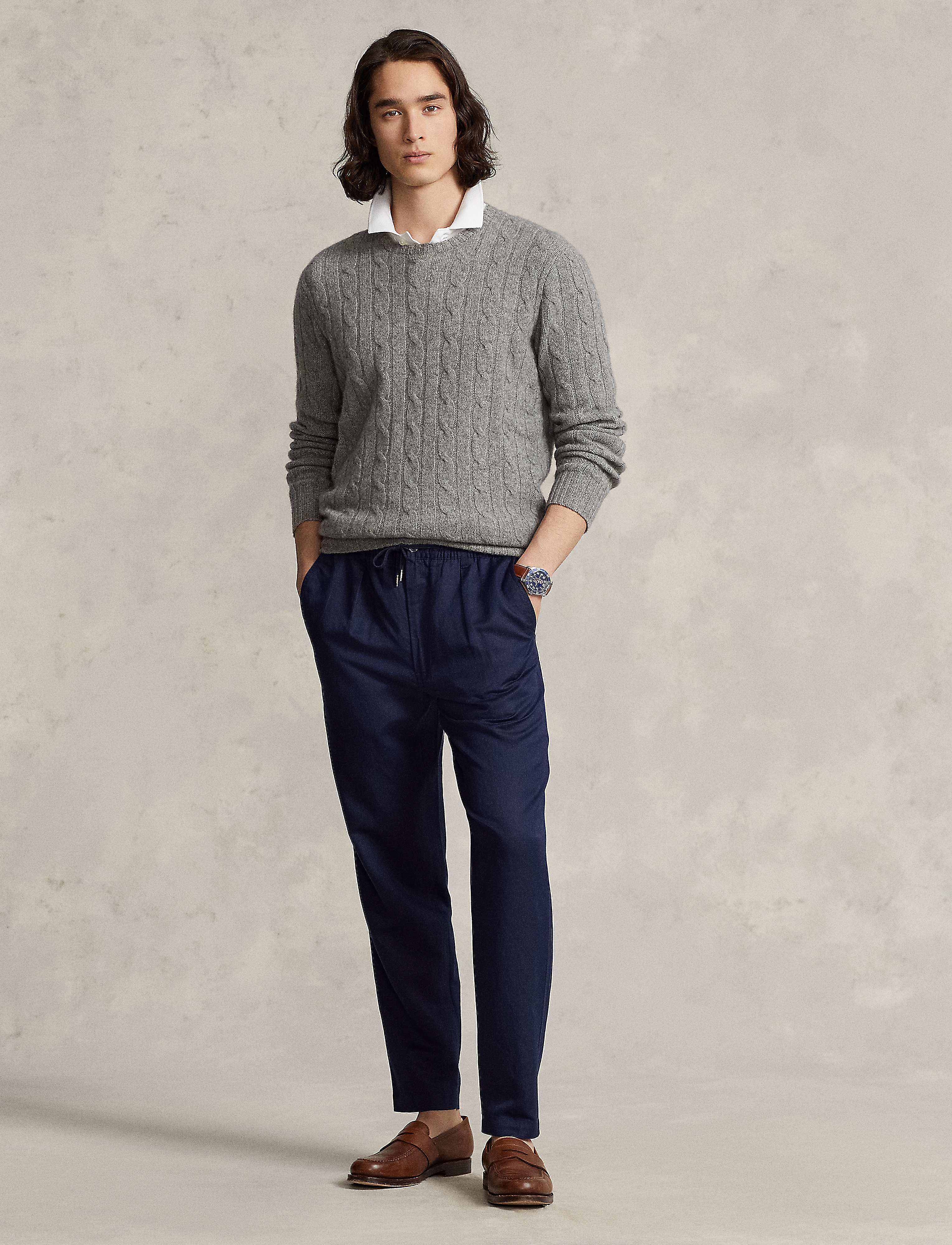 Polo Ralph Lauren - LINEN/TENCEL BLEND-TAILORED PREPSTE - newport navy - 2