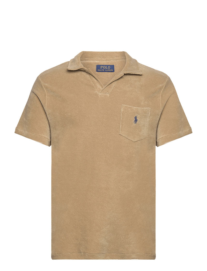 Polo Ralph Lauren - Custom Slim Fit Terry Polo Shirt - kortärmade pikéer - coastal beige - 0