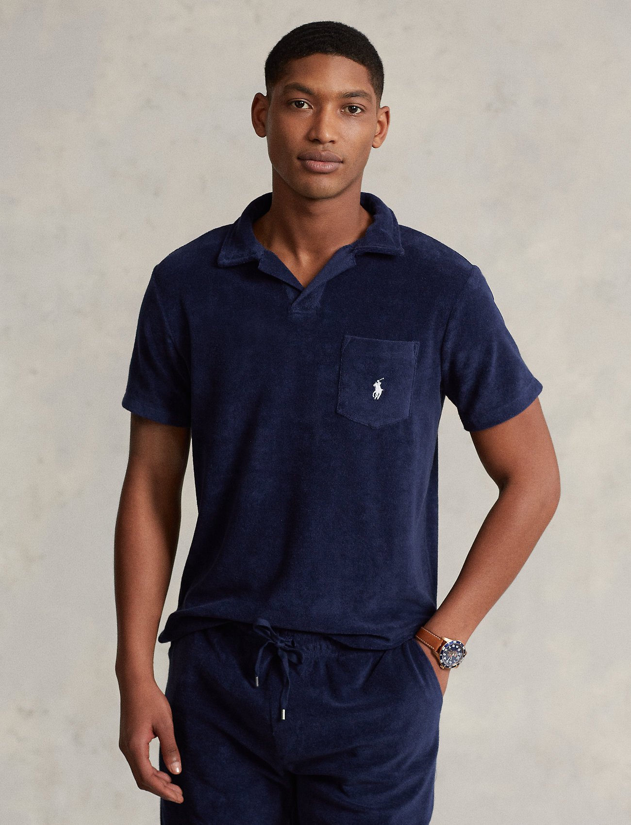 Polo Ralph Lauren - Custom Slim Fit Terry Polo Shirt - korte mouwen - newport navy - 0