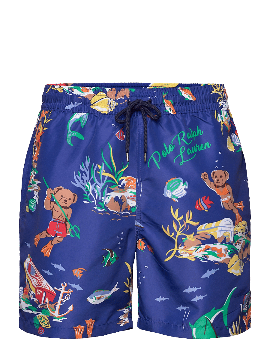 Polo Ralph Lauren - 5.75-Inch Traveler Polo Bear Swim Trunk - leagues below - 0