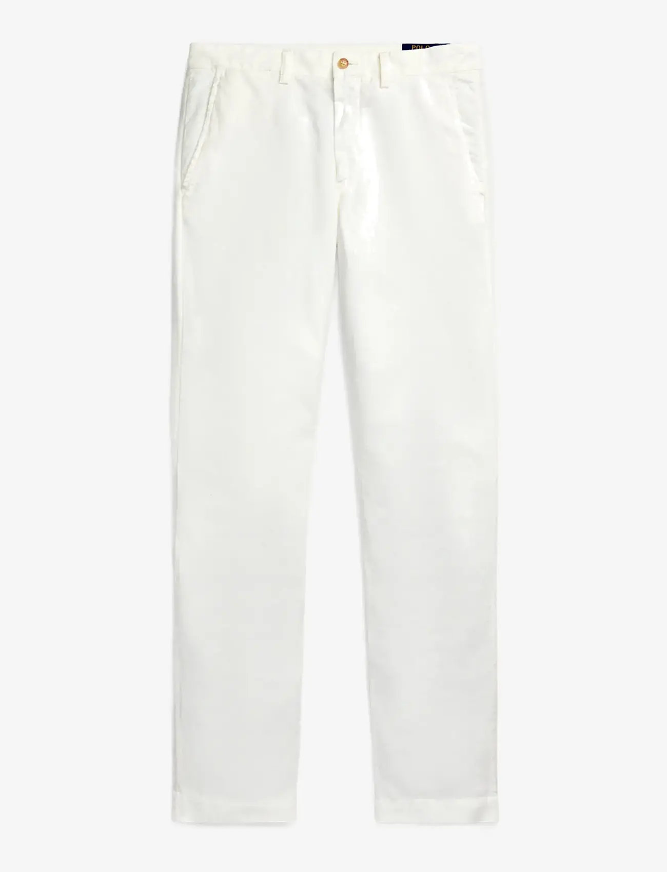 Polo Ralph Lauren - Straight Fit Linen-Cotton Pant - linnebyxor - deckwash white - 1