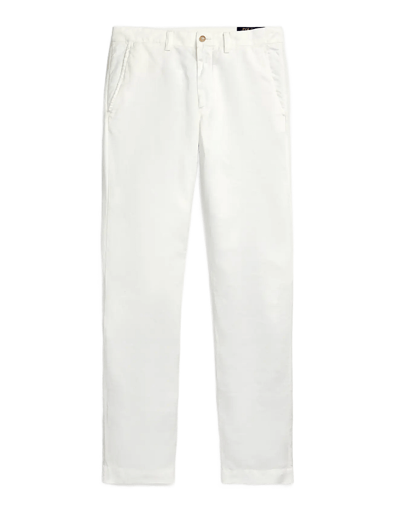 Polo Ralph Lauren - Straight Fit Linen-Cotton Pant - linnebyxor - deckwash white - 1
