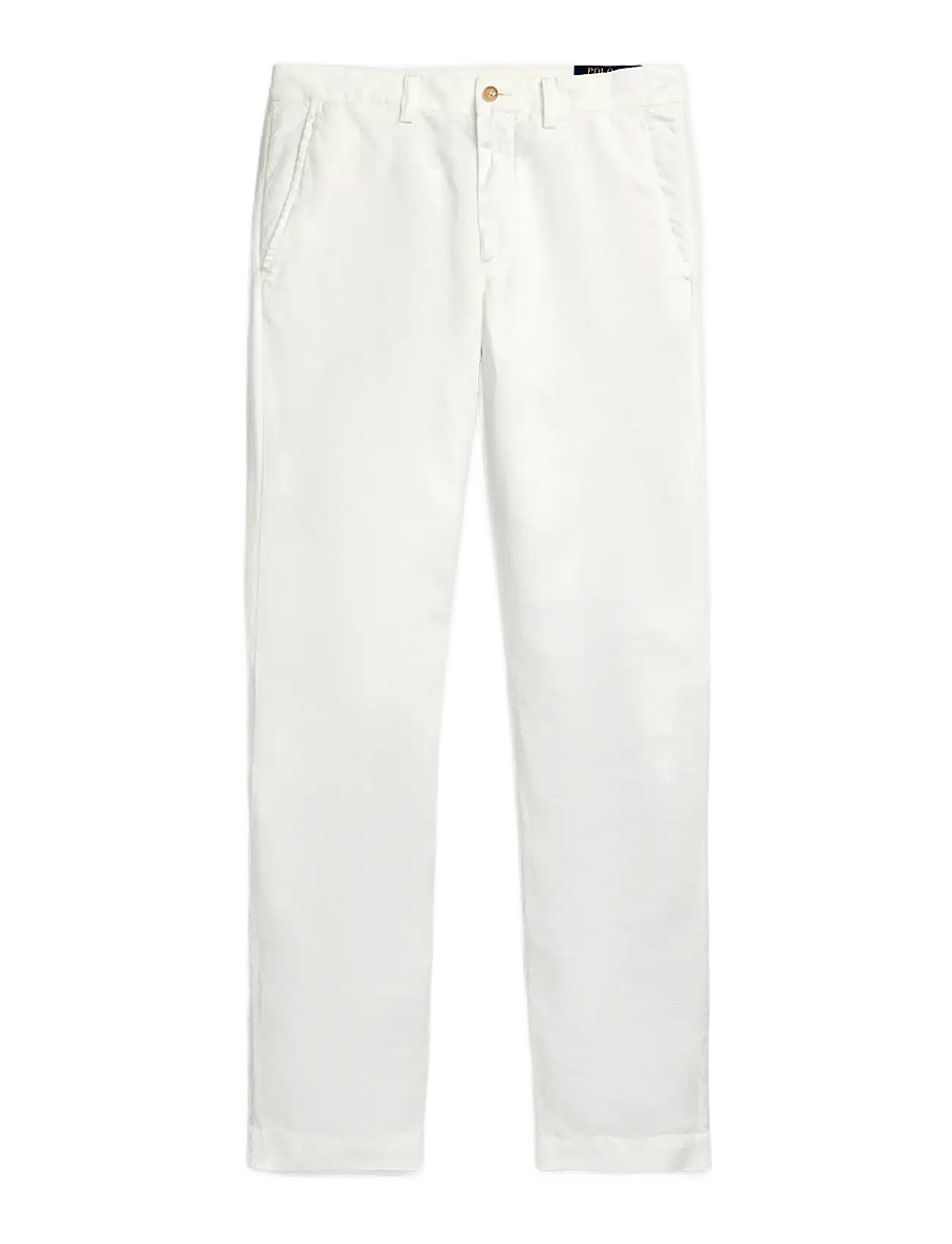 Polo Ralph Lauren - Straight Fit Linen-Cotton Pant - deckwash white - 1