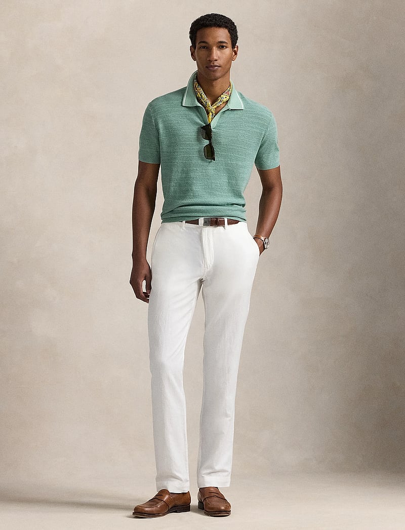 Polo Ralph Lauren - Straight Fit Linen-Cotton Pant - linnebyxor - deckwash white - 3