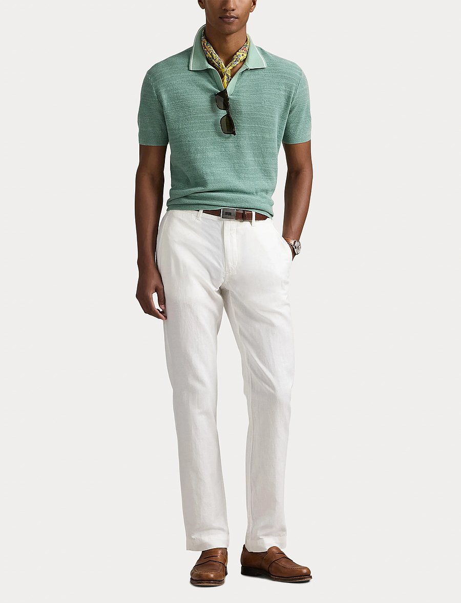 Polo Ralph Lauren - Straight Fit Linen-Cotton Pant - deckwash white - 4